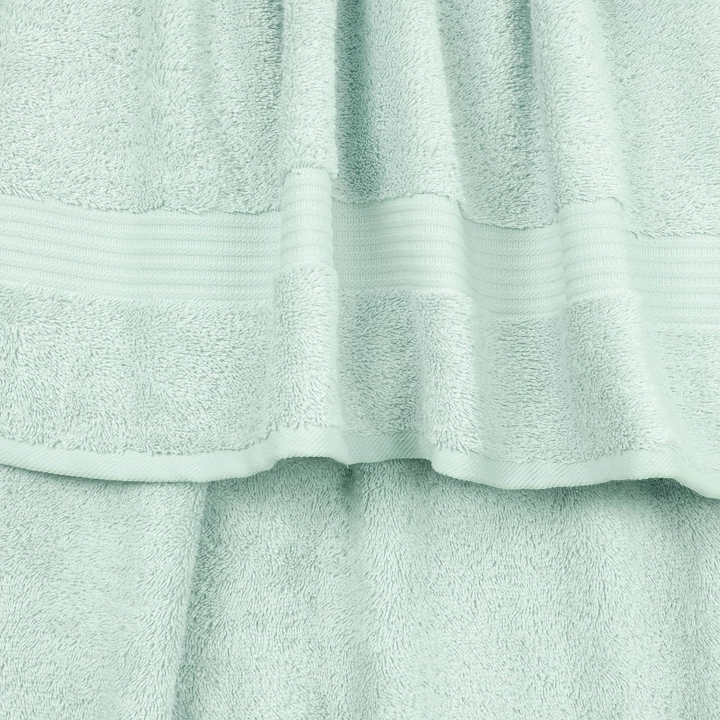 Cotton Paradise 6 Piece Towel Set, 100% Cotton Soft Absorbent Turkish Towels for Bathroom, 2 Bath Towels 2 Hand Towels 2 Washcloths, Mint Towel Set