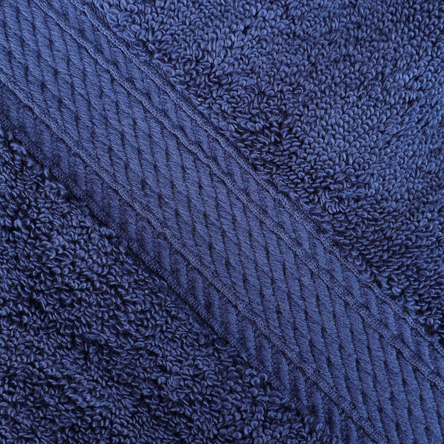 SUPERIOR Egyptian Cotton Pile 9 Piece Towel Set, Includes 3 Bath, 3 Hand, 3 Face Towels/Washcloths, Ultra Soft Luxury Towels, Thick Plush Essentials, Guest Bath, Spa, Hotel Bathroom, Navy Blue