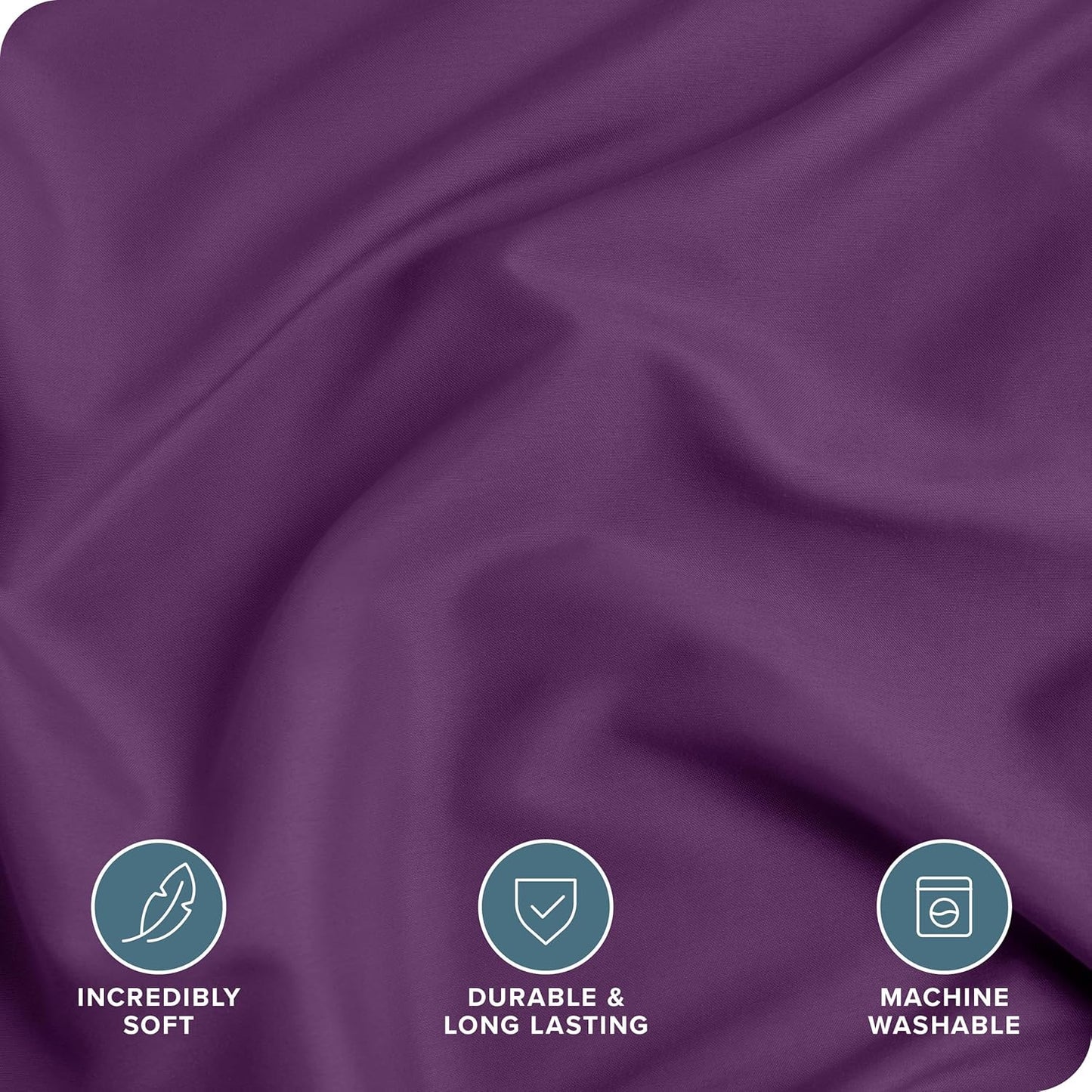 Bare Home Bedding Duvet Cover King Size - Premium 1800 Super Soft Collection - Lightweight, Cooling - Soft Breathable Bedding Duvet Cover (King, Plum)