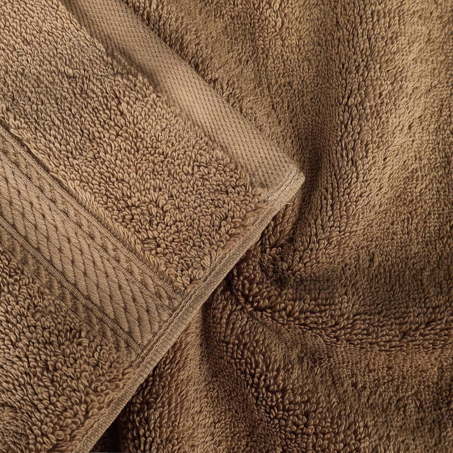Superior Egyptian Cotton Pile Bath Sheet Set of 2, Ultra Soft Luxury Towels, Thick Plush Essentials, Absorbent Heavyweight, Guest Bath, Hotel, Spa, Home Bathroom, Shower Basics, Latte