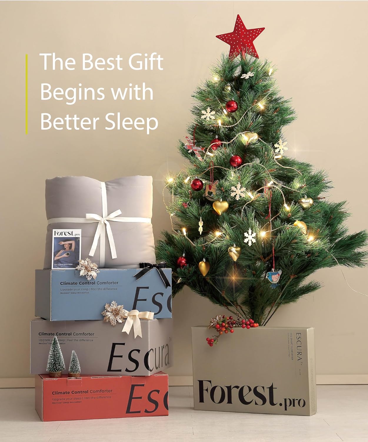 ESCURA Tw® Climate Control Comforter, Twin/Twin XL, German Patented PCM Down Alternative All-Season Design for Hot Sleepers & Night Sweats, Bamboo Lightweight Breathable Hypoallergenic Blanket