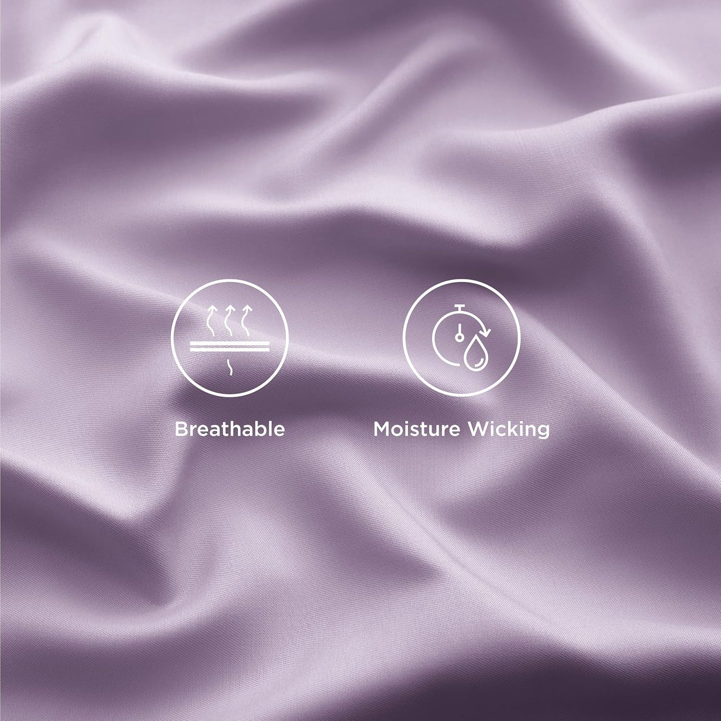 Bedsure Full Size Bed Sheets, Cooling Sheets, Rayon Derived from Bamboo, Breathable & Soft, Deep Pocket Up to 16 Inches, Hotel Luxury Silky Bedding for Hot Sleepers, Lilac