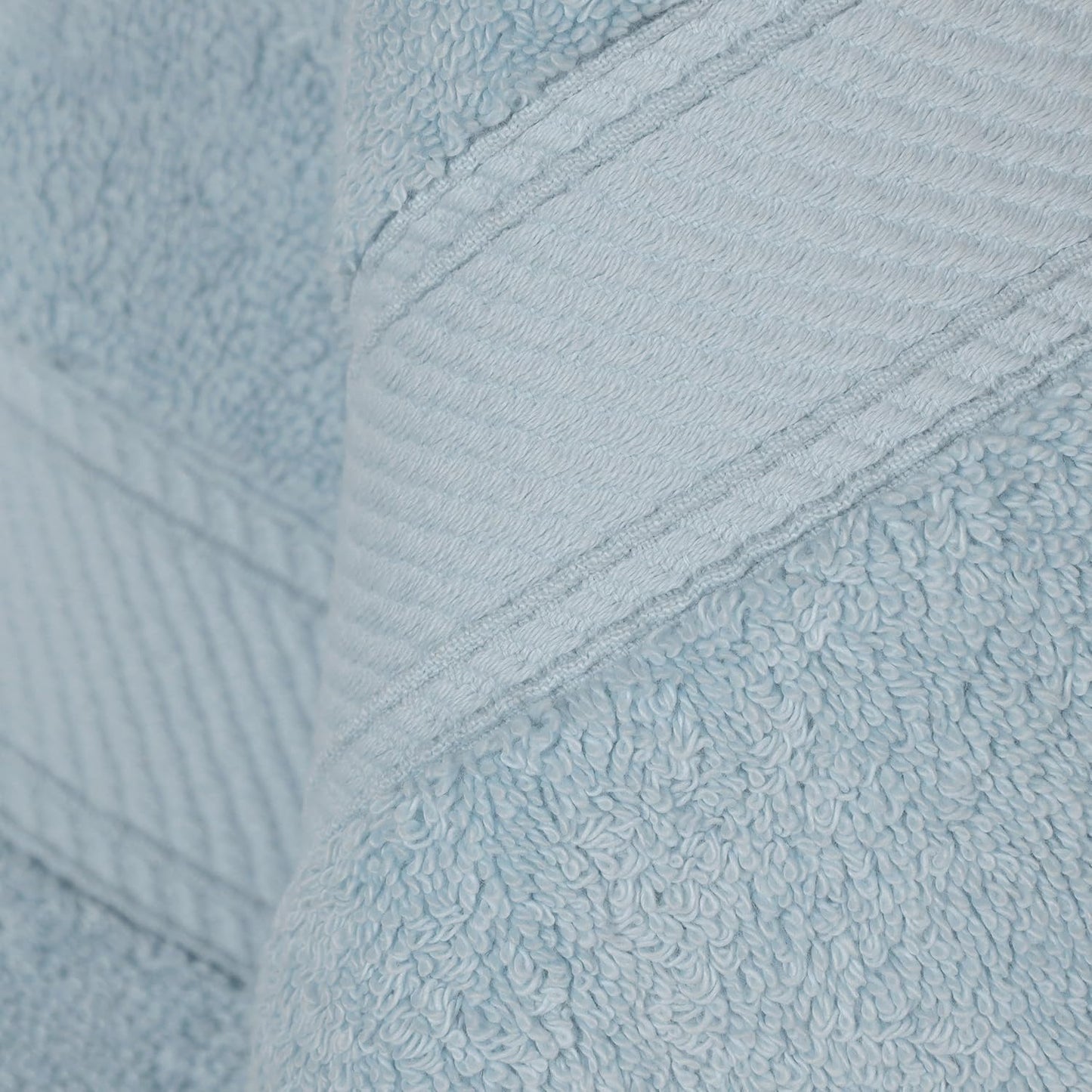 Superior Egyptian Cotton Pile Bath Towel Set of 2, Ultra Soft Luxury Towels, Thick Plush Essentials, Absorbent Heavyweight, Guest Bath, Hotel, Spa, Home Bathroom, Shower Basics, Light Blue