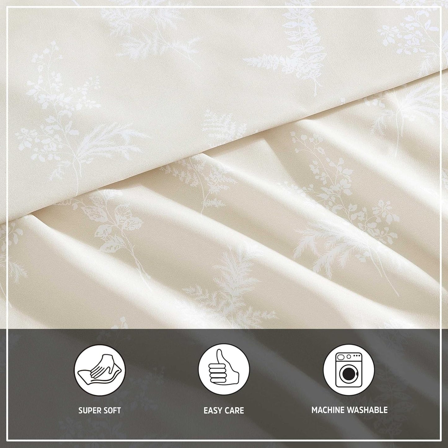 Wrangler - Twin Bed Sheets, Ultra-Soft & Lightweight Bedding with Matching Pillowcase, Lightweight Bed Set for All Season Comfort, Oeko-Tex Certified (Foliage Beige)