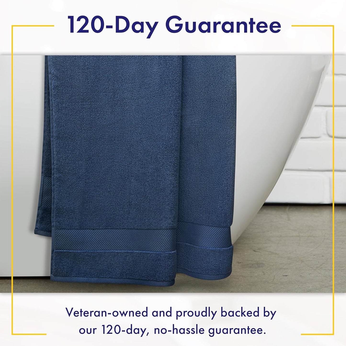 Ultra Soft & Plush Viscose from Bamboo Bath Sheets - 700 GSM Pack of 2 - Extra Large 70x35 in - Super Absorbent & Quick Drying (Navy Blue)