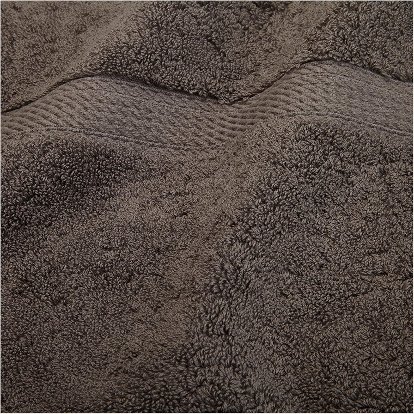 Superior Egyptian Cotton Pile 6 Piece Towel Set, Includes 2 Bath, 2 Hand, 2 Face Towels/Washcloths, Ultra Soft Luxury Towels, Thick Plush Essentials, Guest Bath, Spa, Hotel Bathroom, Charcoal