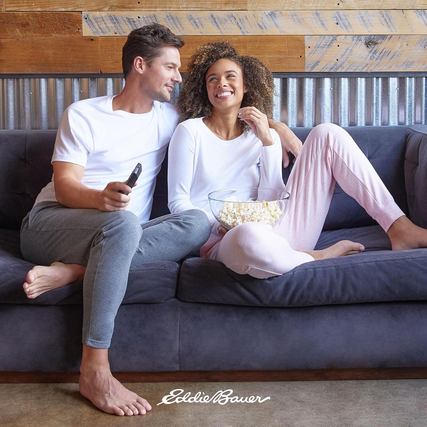 Eddie Bauer Women’s Pajama Set – 3 Piece Sleepwear Set - Bathrobe, T-Shirt, and Lounge Pants Set for Women (S-XXL)