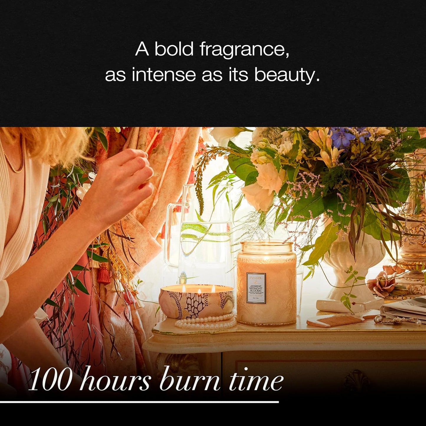 Japonica Collection Large - Jasmine Midnight Blooms by Voluspa for Unisex - 18 oz Candle