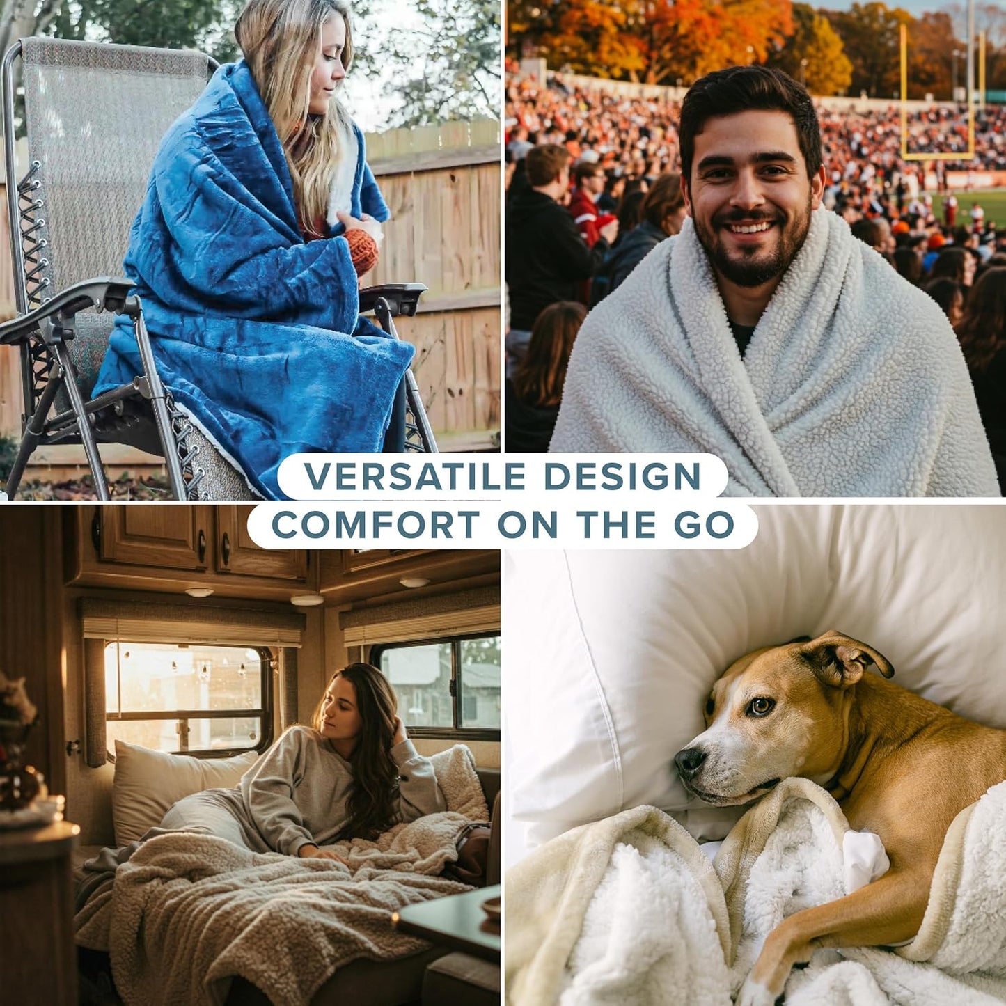 Bare Home Sherpa Fleece Blanket - Full/Queen Size - Blanket for Bed, Sofa, and Couch - Warm & Lightweight - Fluffy & Soft - Reversible (Full/Queen, White)