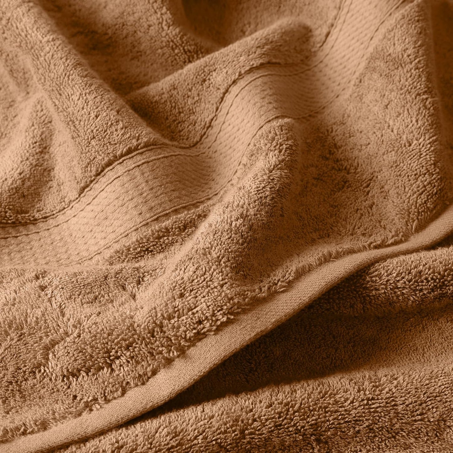 Superior Egyptian Cotton Pile 6 Piece Towel Set, Includes 2 Bath, 2 Hand, 2 Face Towels/Washcloths, Ultra Soft Luxury Towels, Thick Plush Essentials, Guest Bath, Spa, Hotel Bathroom, Rust