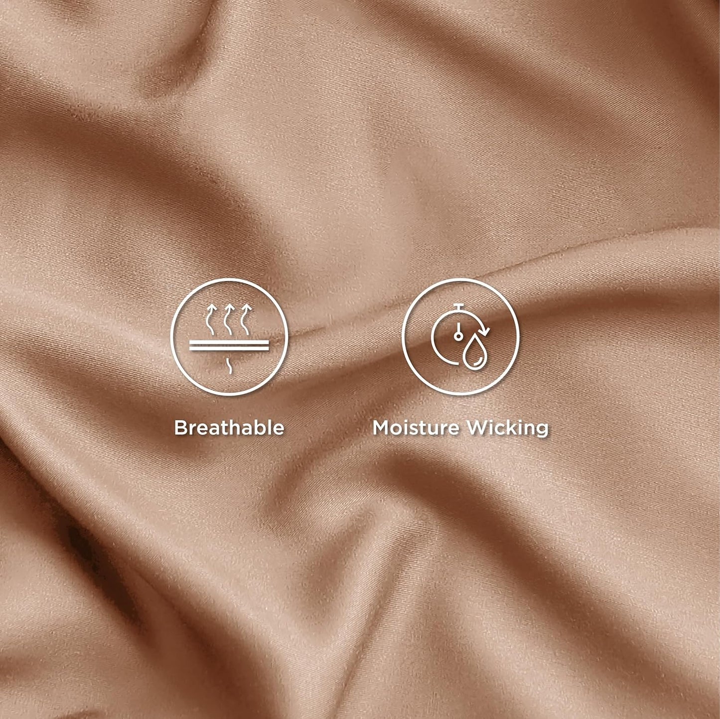 Bedsure Cooling Sheets Twin XL, Rayon Derived from Bamboo, Breathable & Soft Twin XL Sheet Sets, Deep Pocket Up to 16 Inches, Hotel Luxury Silky Dorm Bedding for Hot Sleepers, Khaki