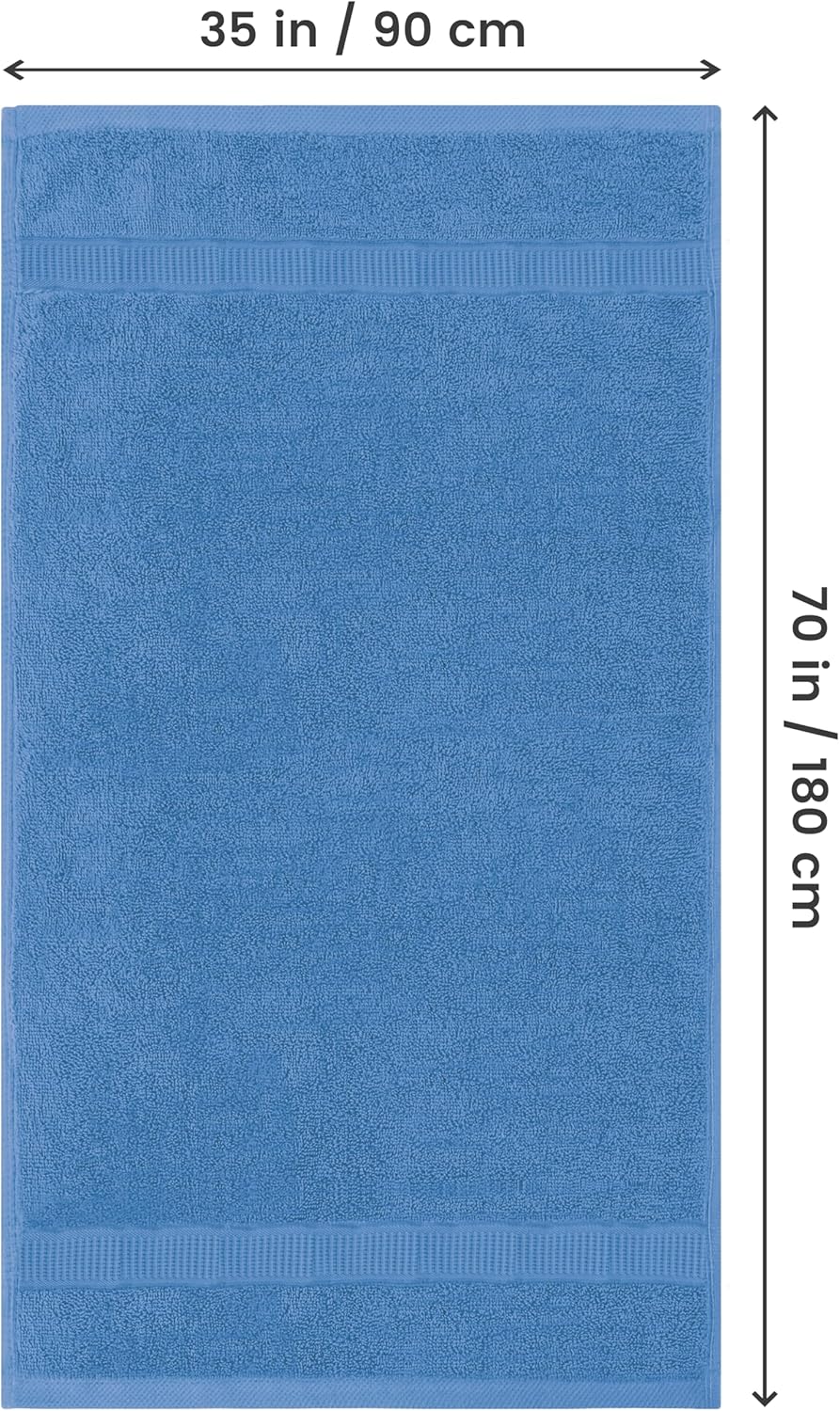 Utopia Towels Luxurious Jumbo Bath Sheet 2 Piece, 600 GSM, 35 by 70 Inches, 100% Ring Spun Cotton, Highly Absorbent and Quick Dry Extra Large Bath Towel, Super Soft Towel, Electric Blue