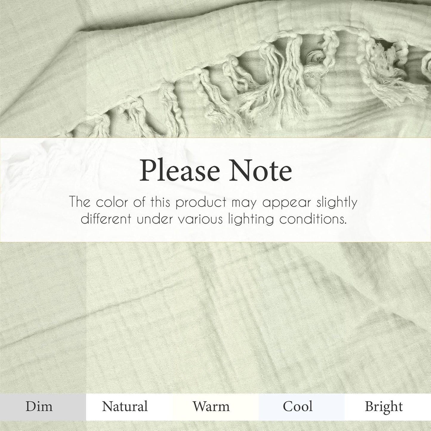 Salt Earth 100% Cotton Muslin Throw Blanket, Gauze Blanket 50"X60" Throw with Tassel 4 Layered for Couch, Bed, Living Room, Home, Lightweight & All Season Blankets & Throws, Skin Friendly (Sea Foam)