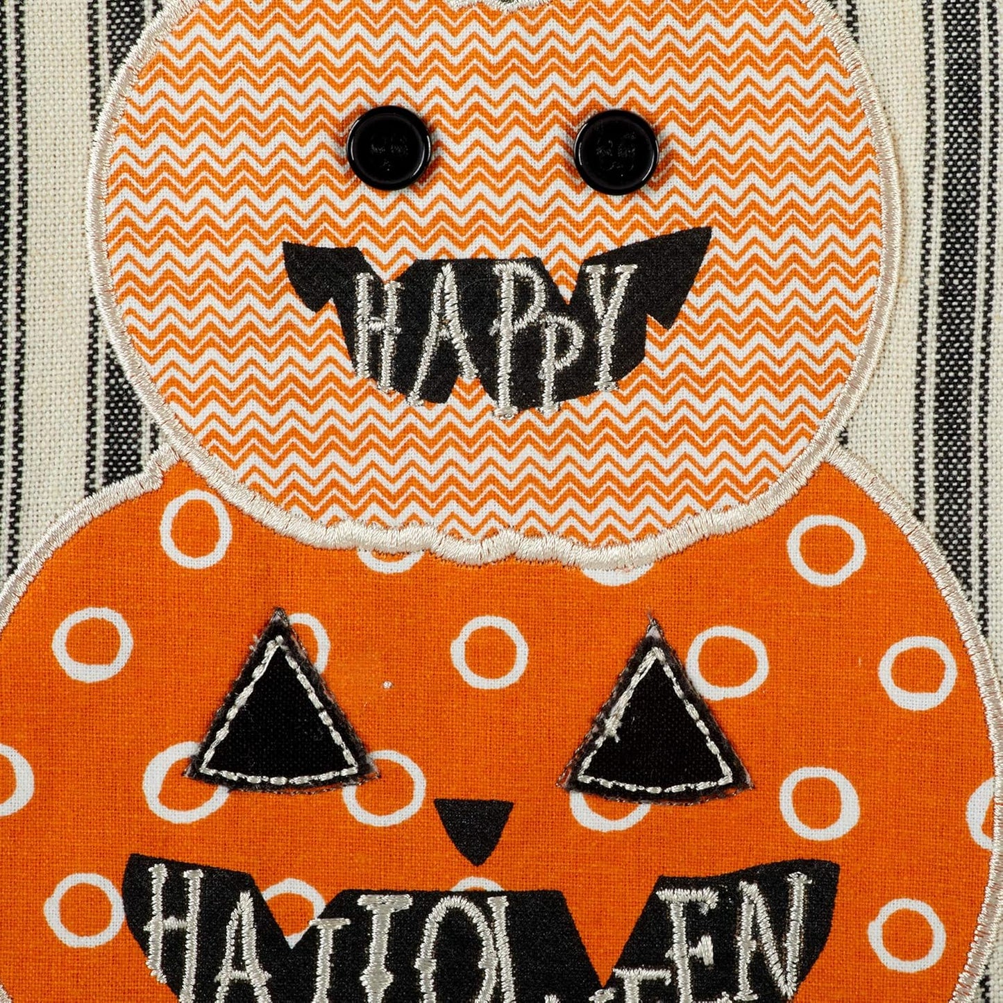 DII Happy Halloween Dishtowel Collection Embellished Cotton Kitchen Hand Towel Set, 18x28, Trick or Treat Skeleton, 3 Count