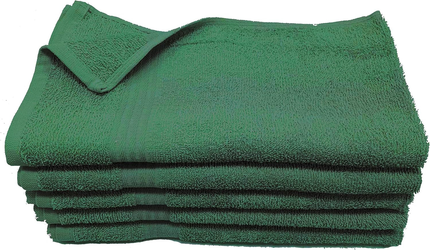 Towel Supercenter 16X27 Salon Hand Towels Colors (36Pack, 60Pack, 120Pack) 100 Percent Cotton for Hair Salons, Nail Salons, Tanning Salons, Bathroom from Towelsupercenter (Hunter Green, 36)