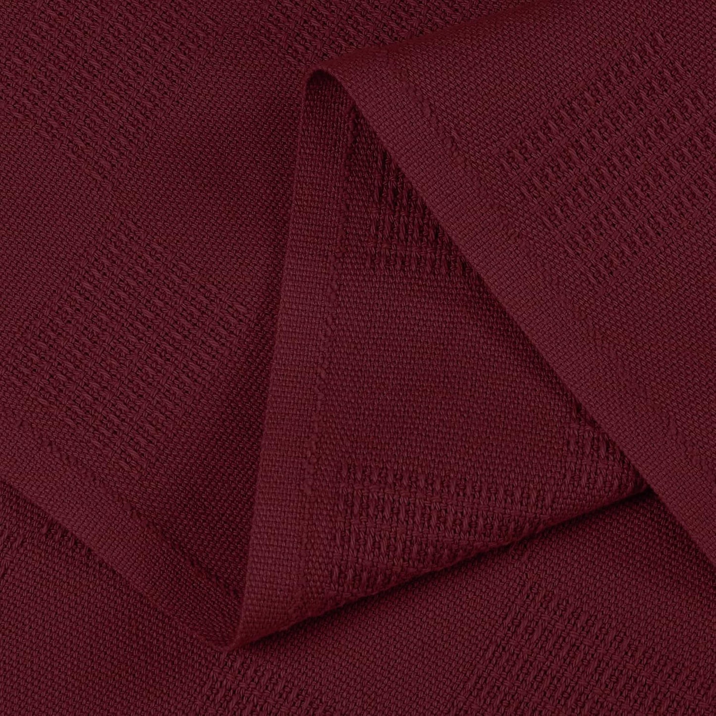 Utopia Bedding Burgundy 100% Cotton Blanket [Queen Size - 90x90 Inch] 350GSM Lightweight, Soft and Breathable Thermal Blanket for All Seasons