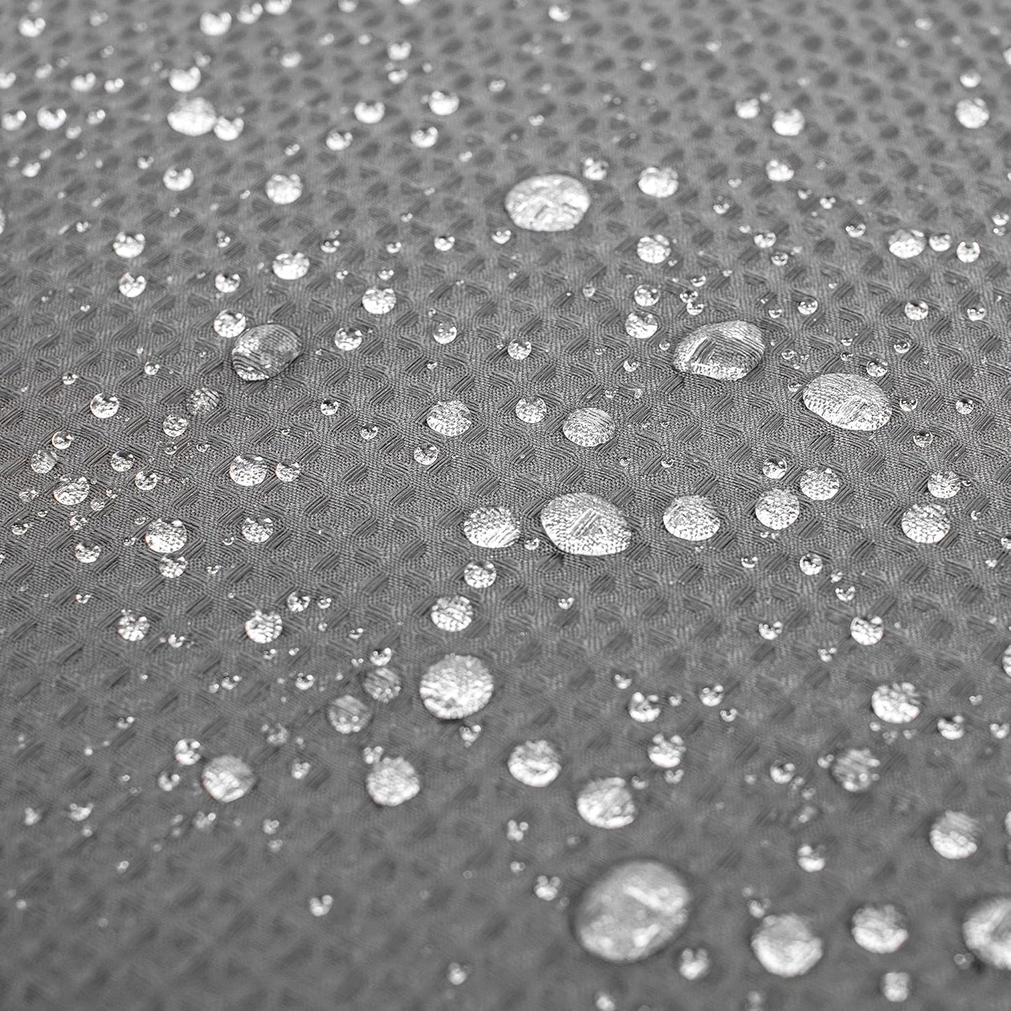 River Dream Heavyweight No Hooks Required Dotted Waffle Weave Shower Curtain with Snap in Liner -Extra Long 71W x 86H,Hotel Grade,Spa Like Bath Curtain,Graphite Grey