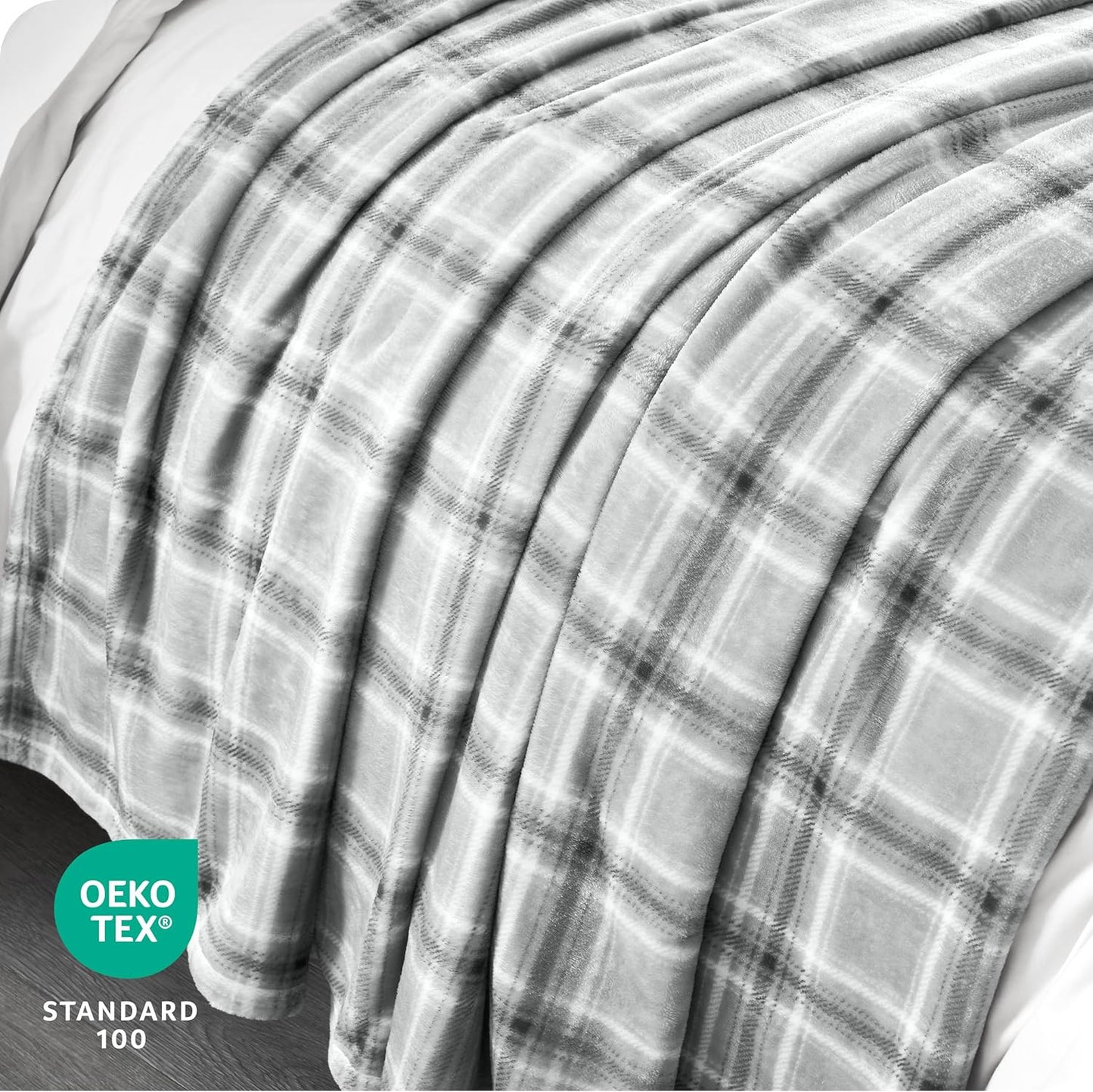 Bare Home Fleece Blanket - Full/Queen - Ultra-Soft Lightweight for Bed, Sofa, and Couch - Luxury Microplush - Cozy Warm Blanket (Full/Queen, Tartan Plaid)
