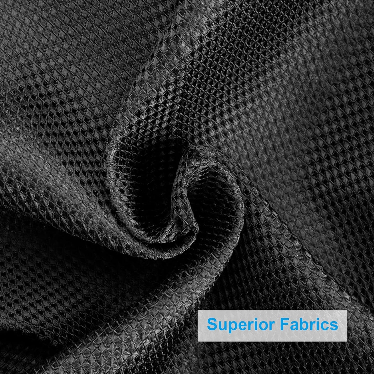 AmazerBath Waffle Shower Curtain, Heavy Duty Fabric Shower Curtains with Waffle Weave Hotel Quality Bathroom Shower Curtains, 72 x 78 Inches (Black)