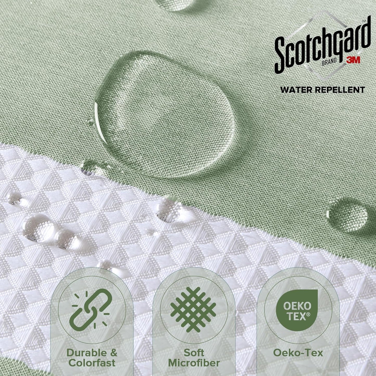 Madison Park Shower Curtain Spa Waffle Weave Extra Long Shower Curtain for Bathroom 3M Scotchgard Moisture Management, Spa Quality Modern Shower Curtains for Bathroom, Extra Long 72"x84" Sage Green