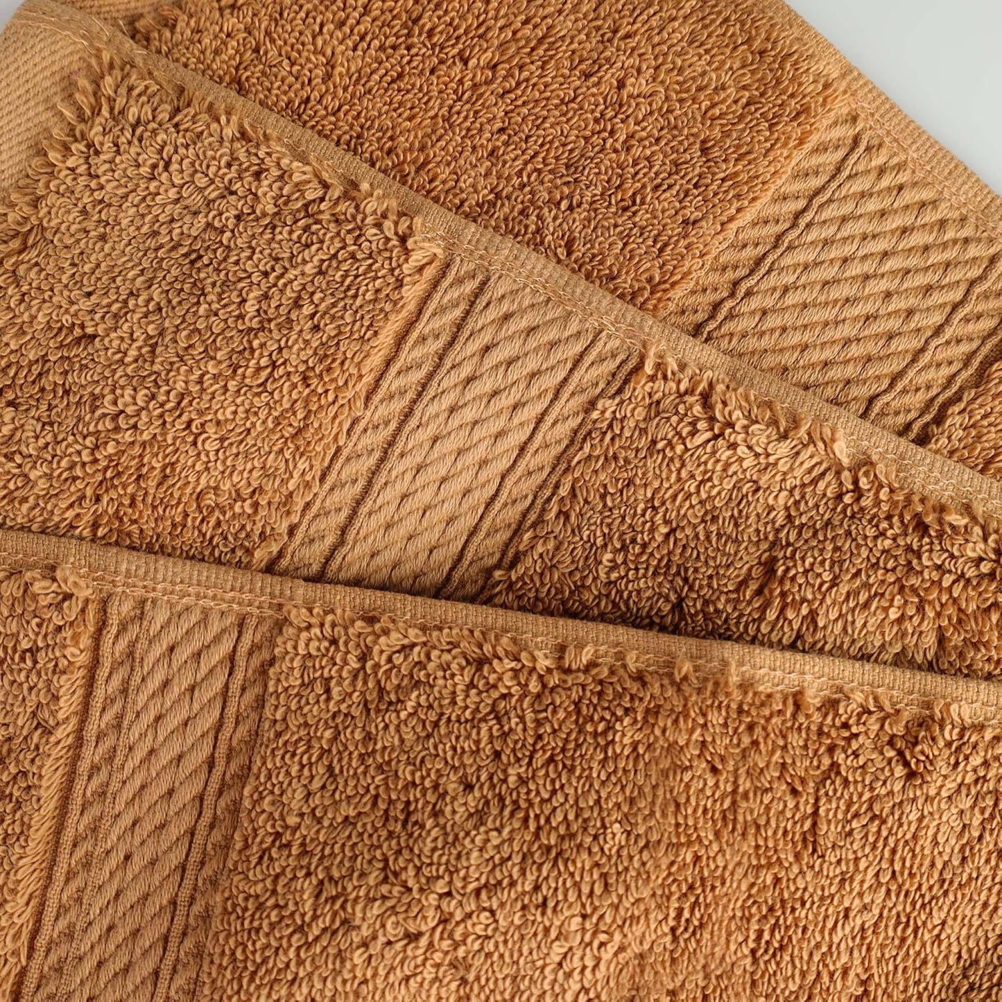 SUPERIOR Egyptian Cotton Pile Bath Towel Set of 4, Ultra Soft Luxury Towels, Thick Plush Essentials, Absorbent Heavyweight, Guest Bath, Hotel, Spa, Home Bathroom, Shower Basics, Rust