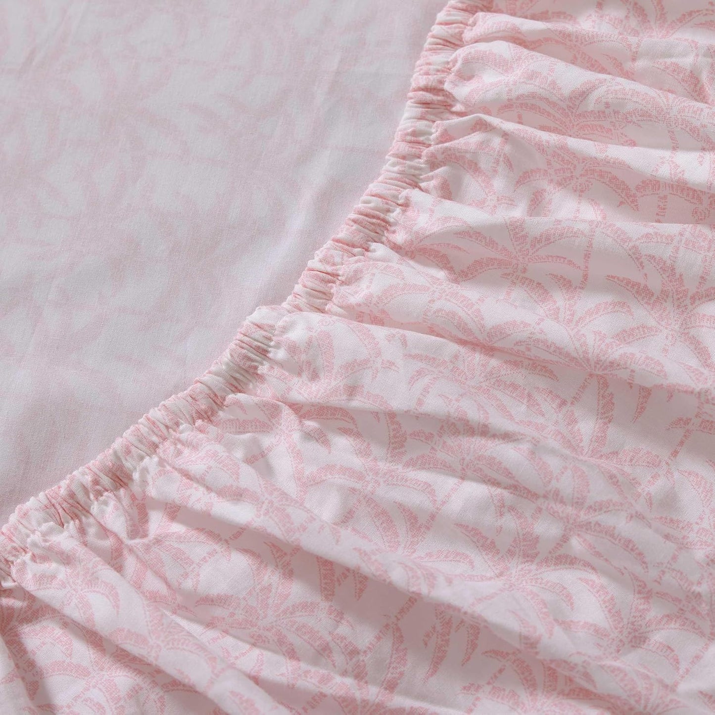Tommy Bahama - King Sheets, Organic Cotton Coastal Bedding Set, Softens with Each Wash, 200 Thread Count (Lovely Palms Pink, King)