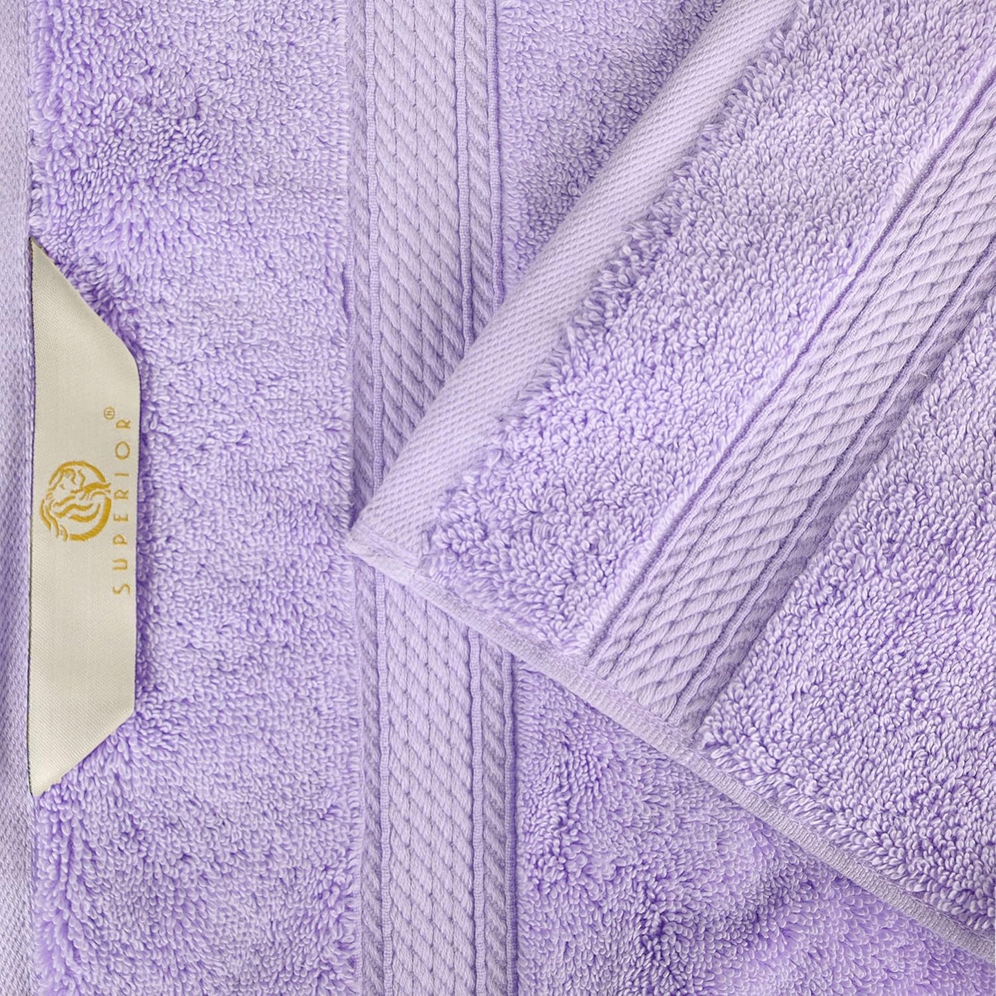 Superior Egyptian Cotton Pile Bath Sheet Set of 2, Ultra Soft Luxury Towels, Thick Plush Essentials, Absorbent Heavyweight, Guest Bath, Hotel, Spa, Home Bathroom, Shower Basics, Purple