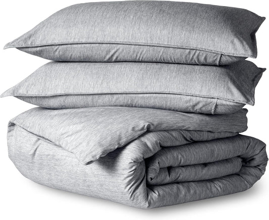 Bare Home Bedding Duvet Cover King Size - Premium 1800 Super Soft Collection - Lightweight, Cooling - Soft Breathable Bedding Duvet Cover (King, Heathered Charcoal)