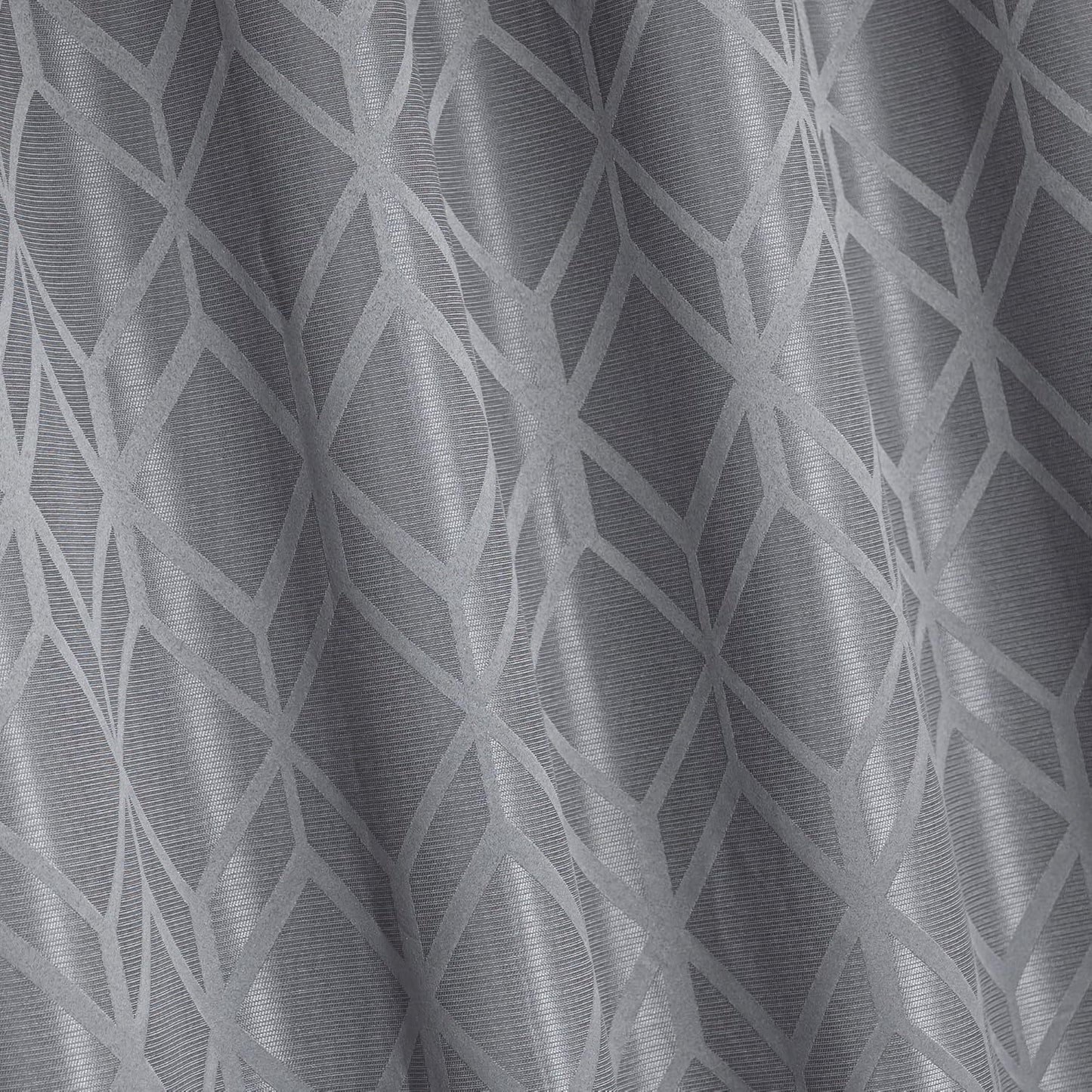 Amazon Basics Jacquard 2-Piece 100% Blackout Curtains, Living Room and Bedroom Drapes, Thermal Insulated Window Treatment, 42"x84", Grey