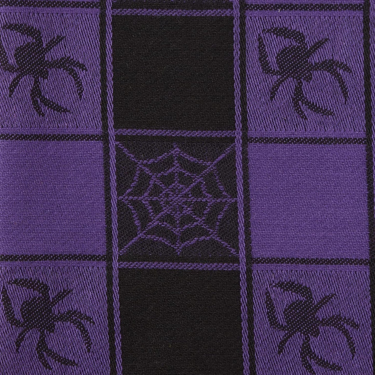 DII Halloween Collection Embellished Dishtowel Set, 18x28, Woven Check 3 Piece