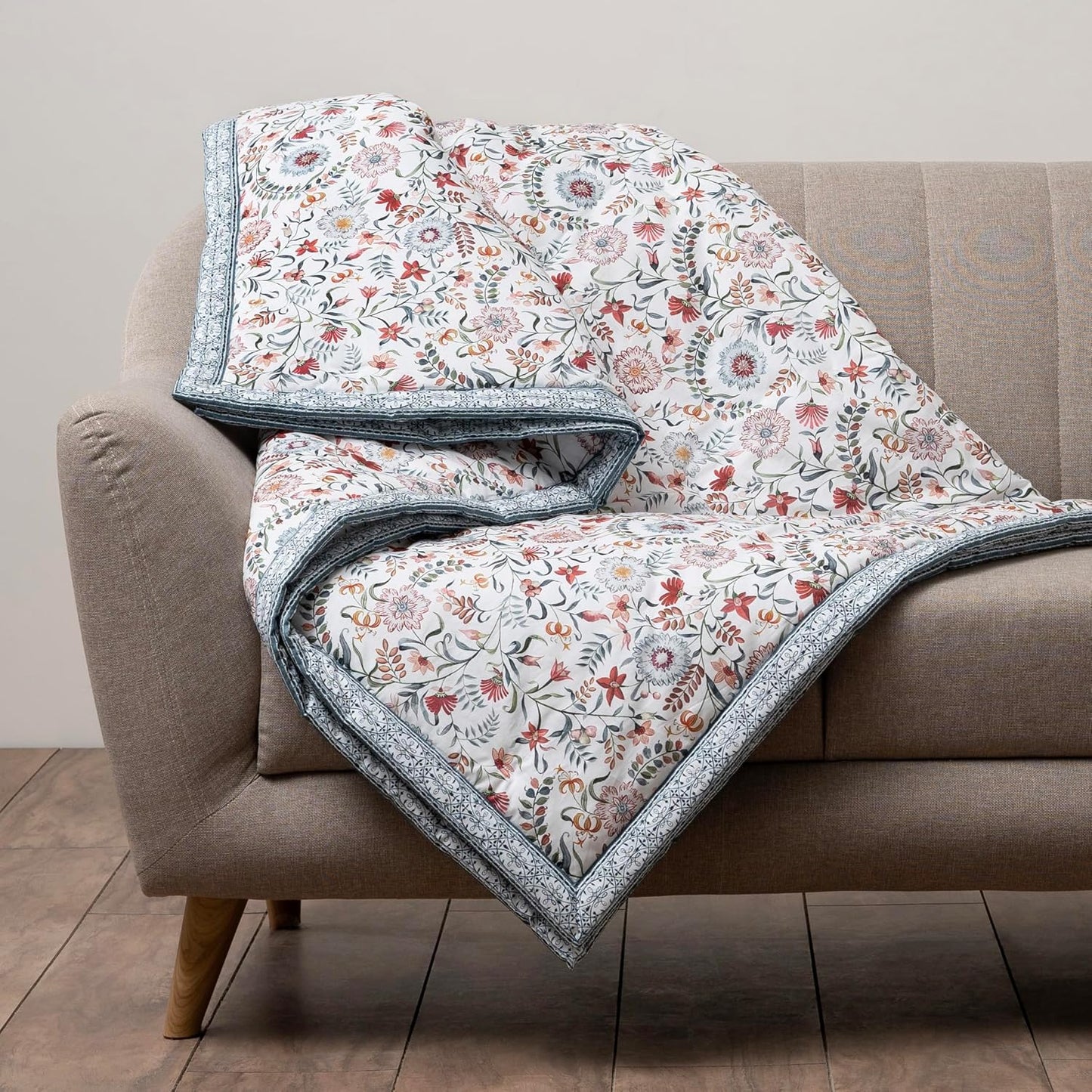 Maison d' Hermine Throw Blanket for Couch Lightweight Soft Warm Breathable Cotton Throw Blankets for Bed Girls Boys Women Men Gifts Sofa Travel Living Room Chair Bedding (50"x60", Nellore)
