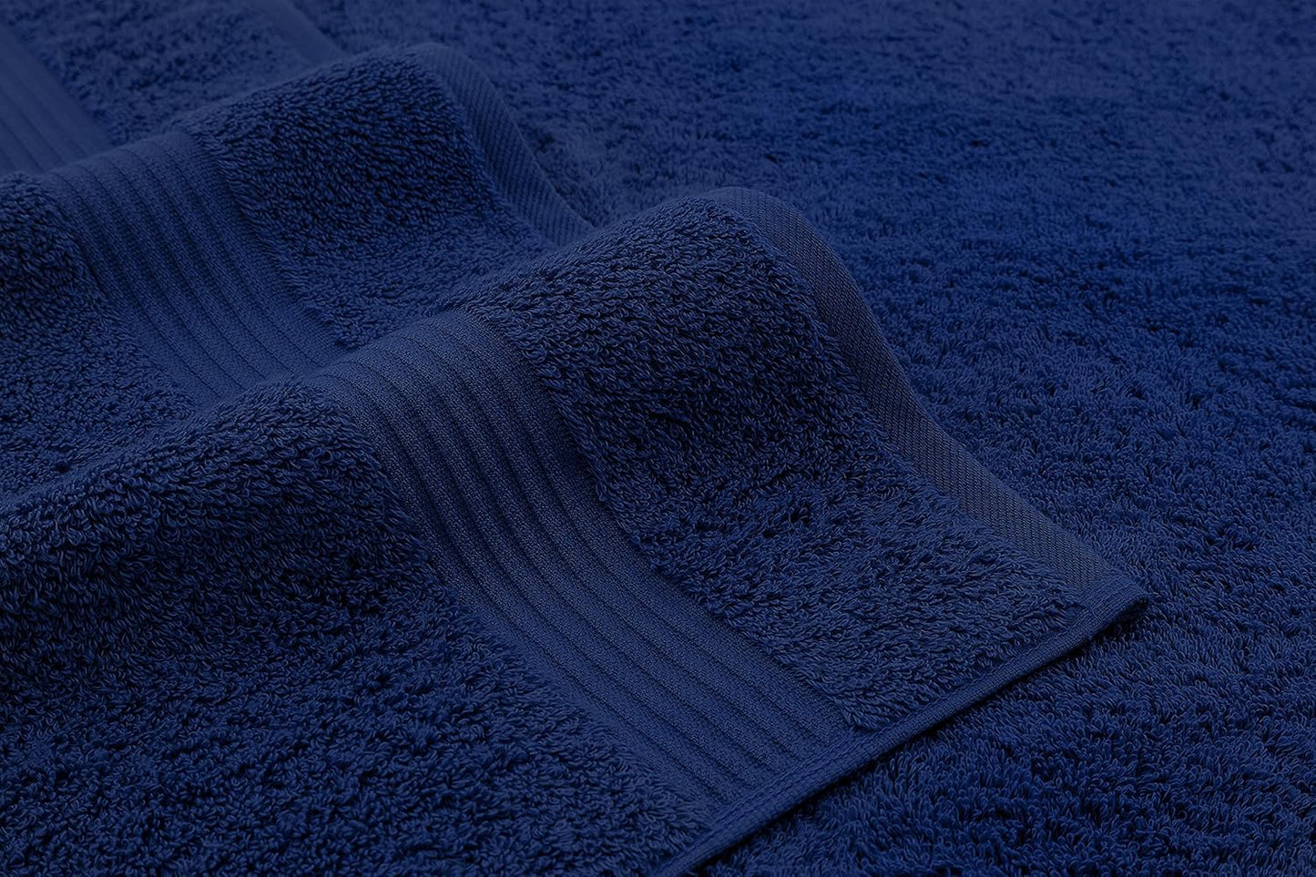 American Veteran Towel, 100% Cotton Turkish Bath Towels for Bathroom 4 Pack, 27x54 Extra Large Premium Soft Drying Bathroom Towels, Navy Blue