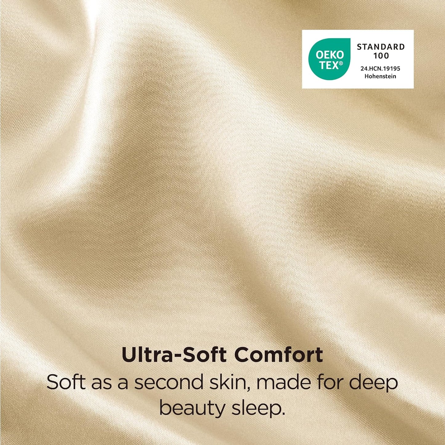 Bedsure Satin Pillowcase for Hair and Skin Queen - Champagne Gold Silky Pillowcase 2 Pack with Envelope Closure, Similar to Silk Pillow Cases, Gifts for Women Men, 20x30 Inches, 2pcs