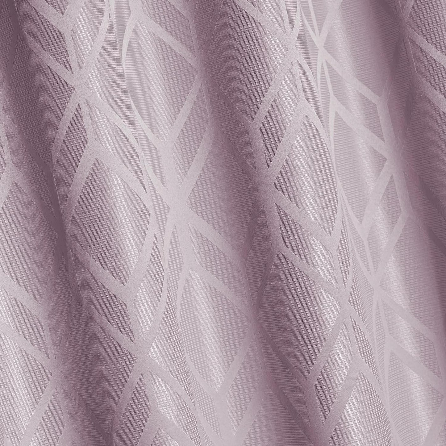 Amazon Basics Jacquard 2-Piece 100% Blackout Curtains, Living Room and Bedroom Drapes, Thermal Insulated Window Treatment, 52"x95", Pink