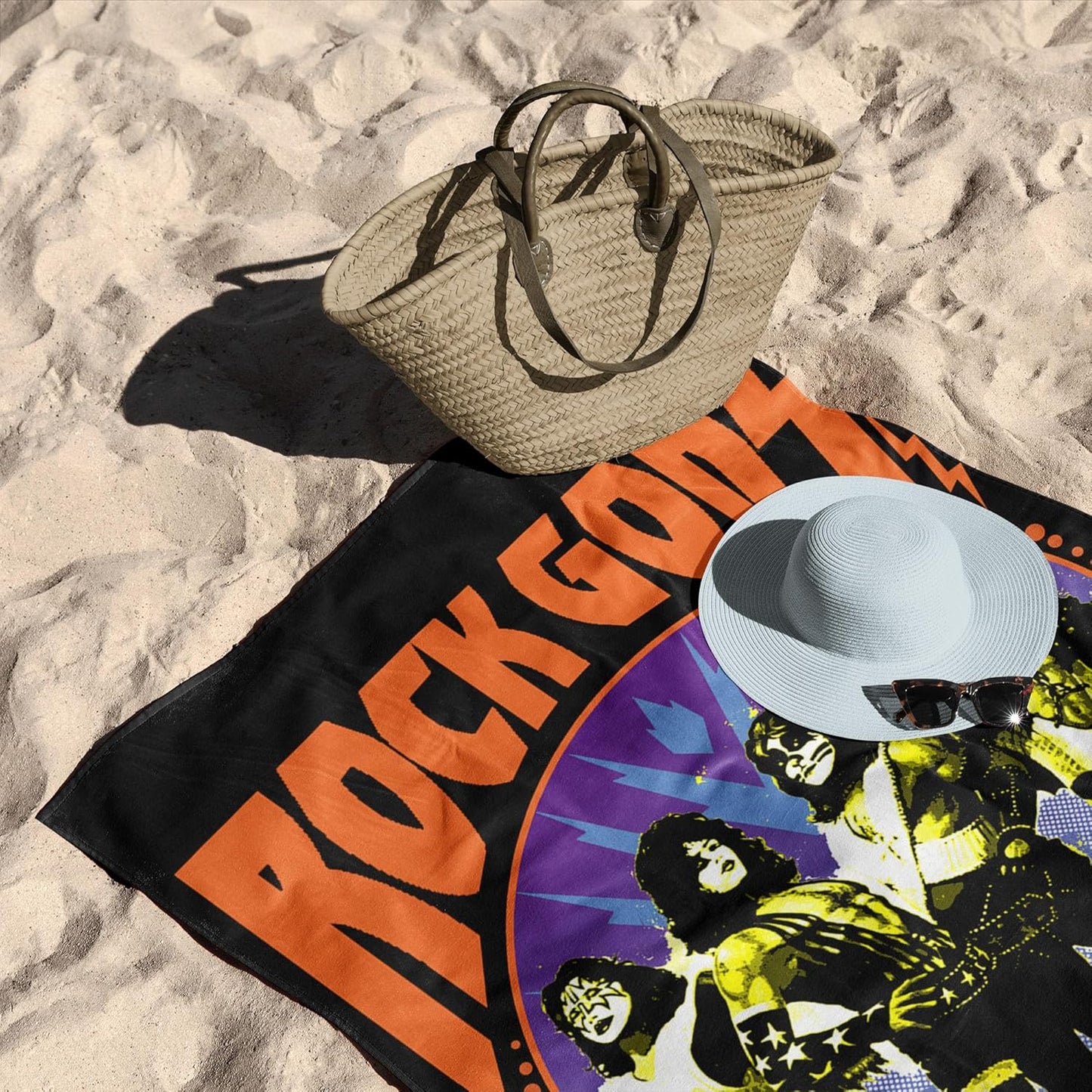 Northwest KISS Gods of Rock Beach Towel, Rock and Roll Pool and Bath Towel, Soft and Absorbent, Quick Dry, 30 x 60 inches