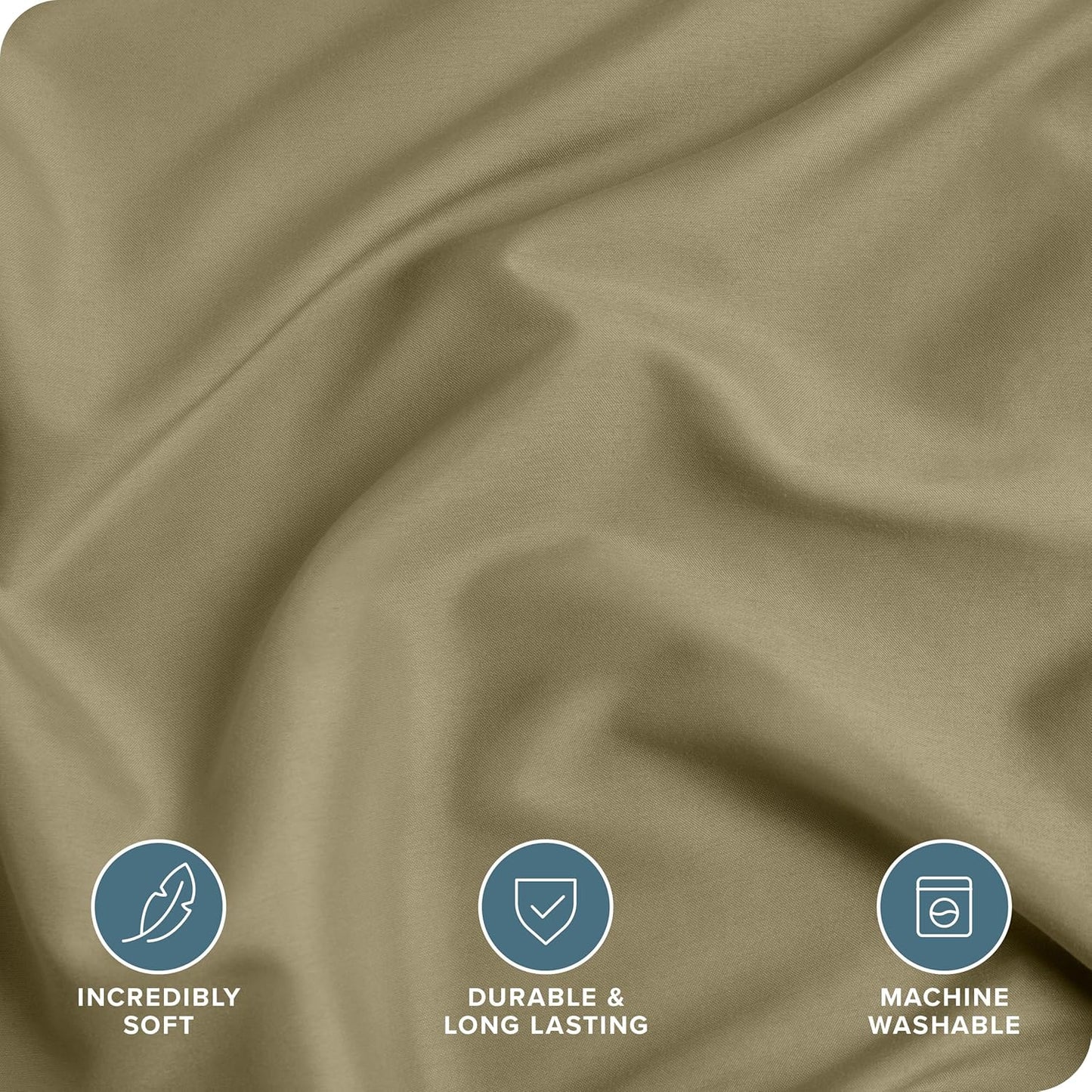Bare Home Bedding Duvet Cover King Size - Premium 1800 Super Soft Collection - Lightweight, Cooling - Soft Breathable Bedding Duvet Cover (King, Olive)