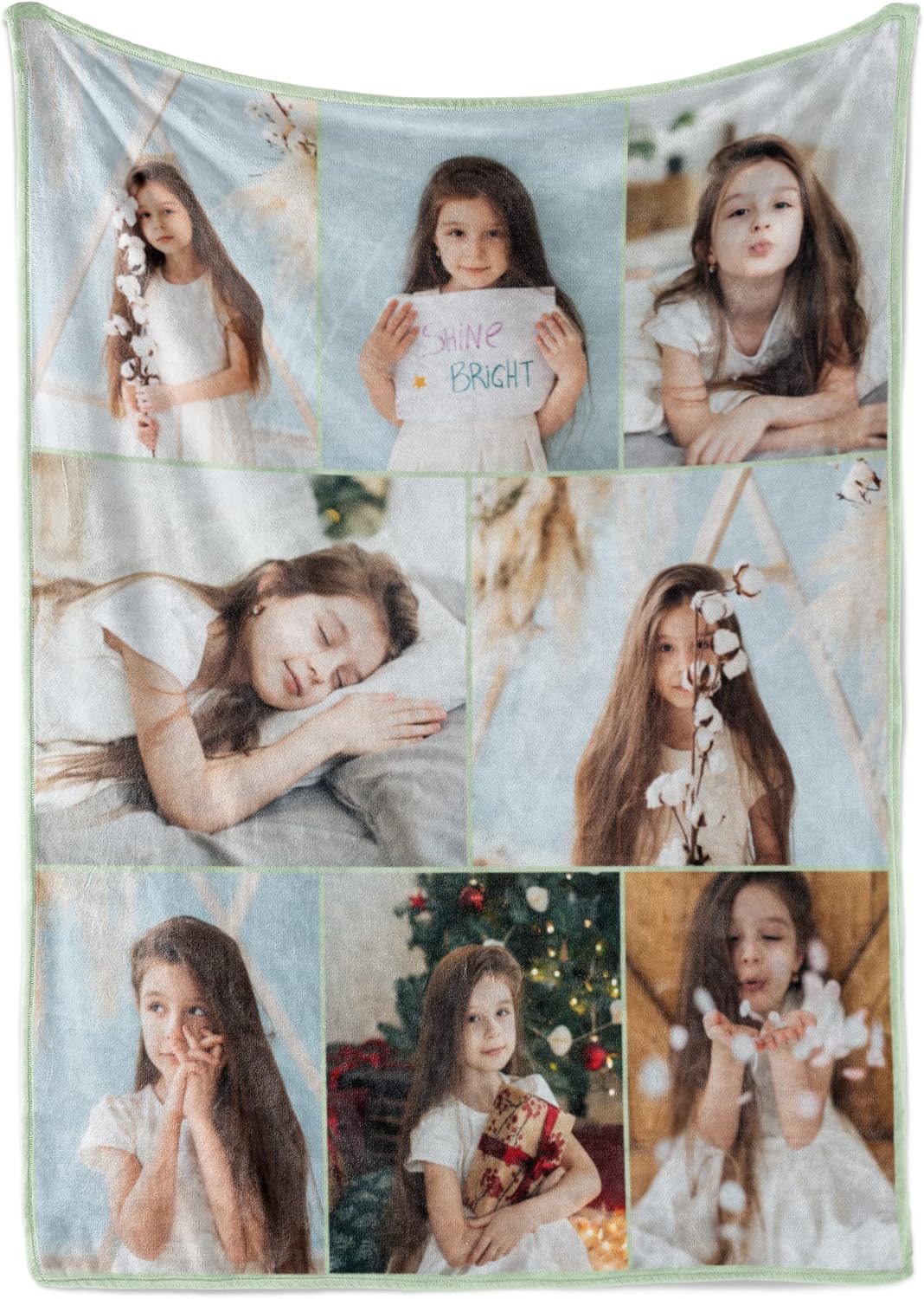 Ships Next Day, Custom Blanket with Picture - Printed in USA, Personalized Photo Blanket (Fleece – 60x80)