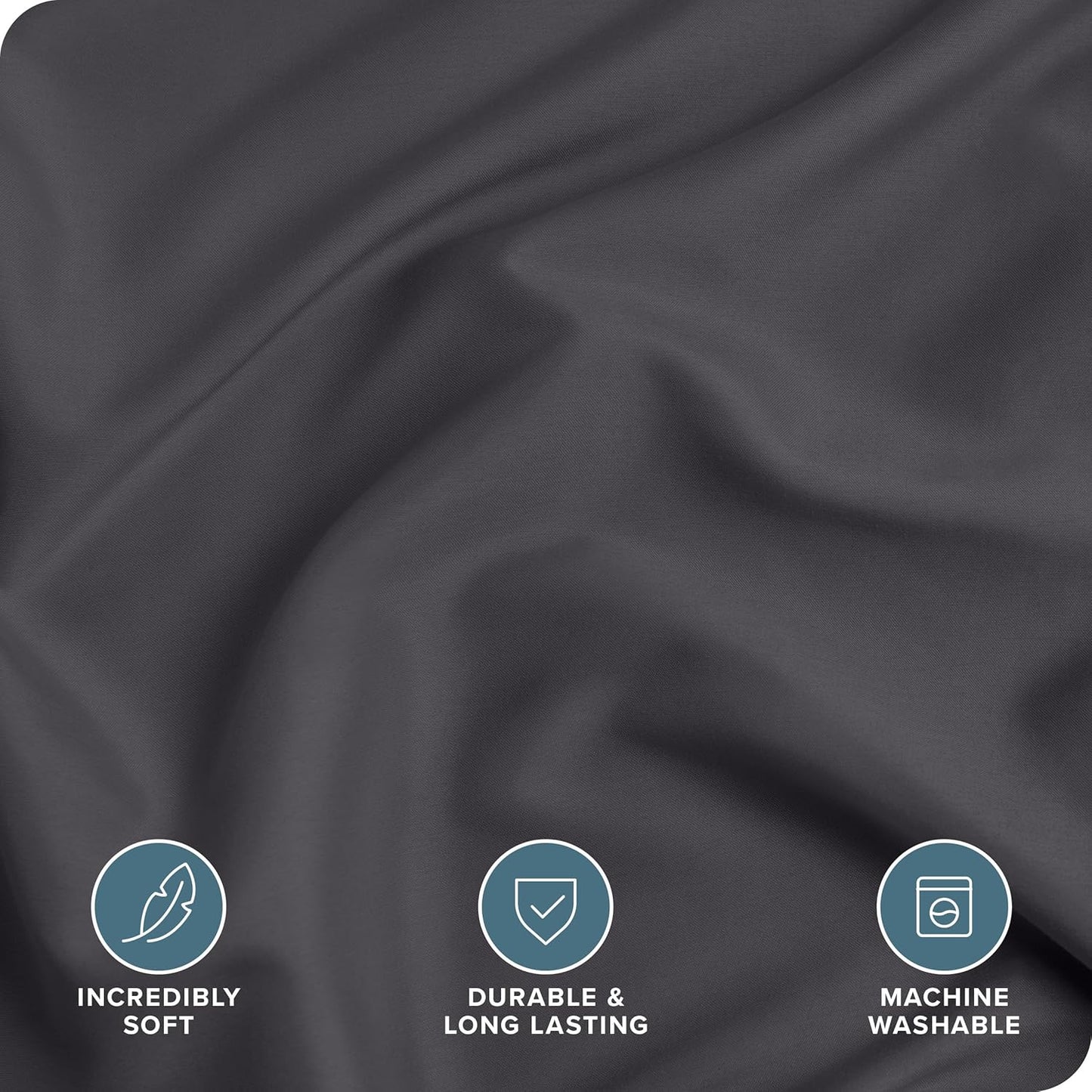 Bare Home Bedding Duvet Cover Full Size - Premium 1800 Super Soft Collection - Lightweight, Cooling - Soft Breathable Bedding Duvet Cover (Full, Forged Iron Grey)