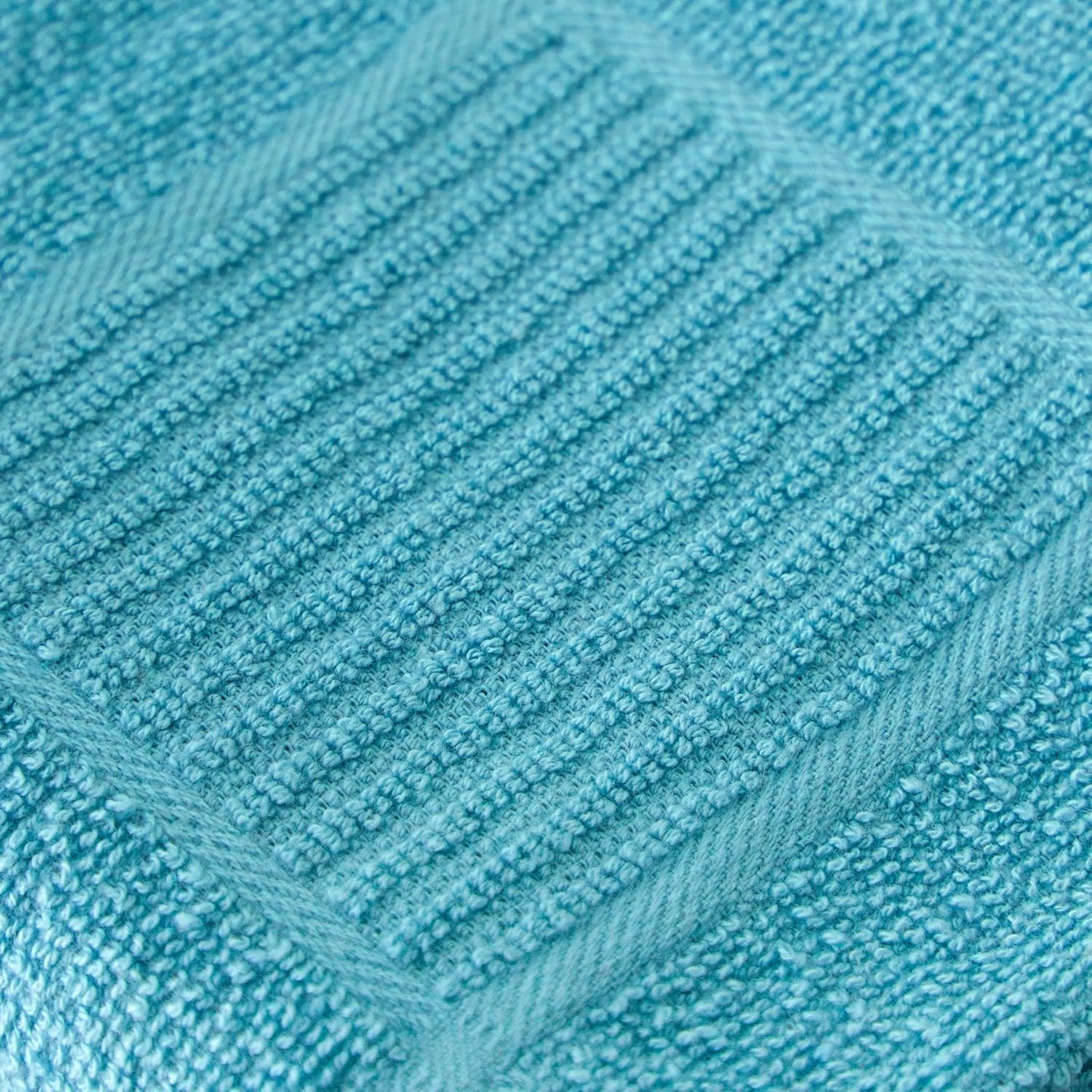 T-fal Solid & Checked Parquet Kitchen Towels: Highly Absorbent, Super Soft Long Lasting - 100% Cotton, 16"x26" Dish Towels for Cleaning & Drying Dishes, Pans, Glassware, or Countertops, 2-Pack, Breeze
