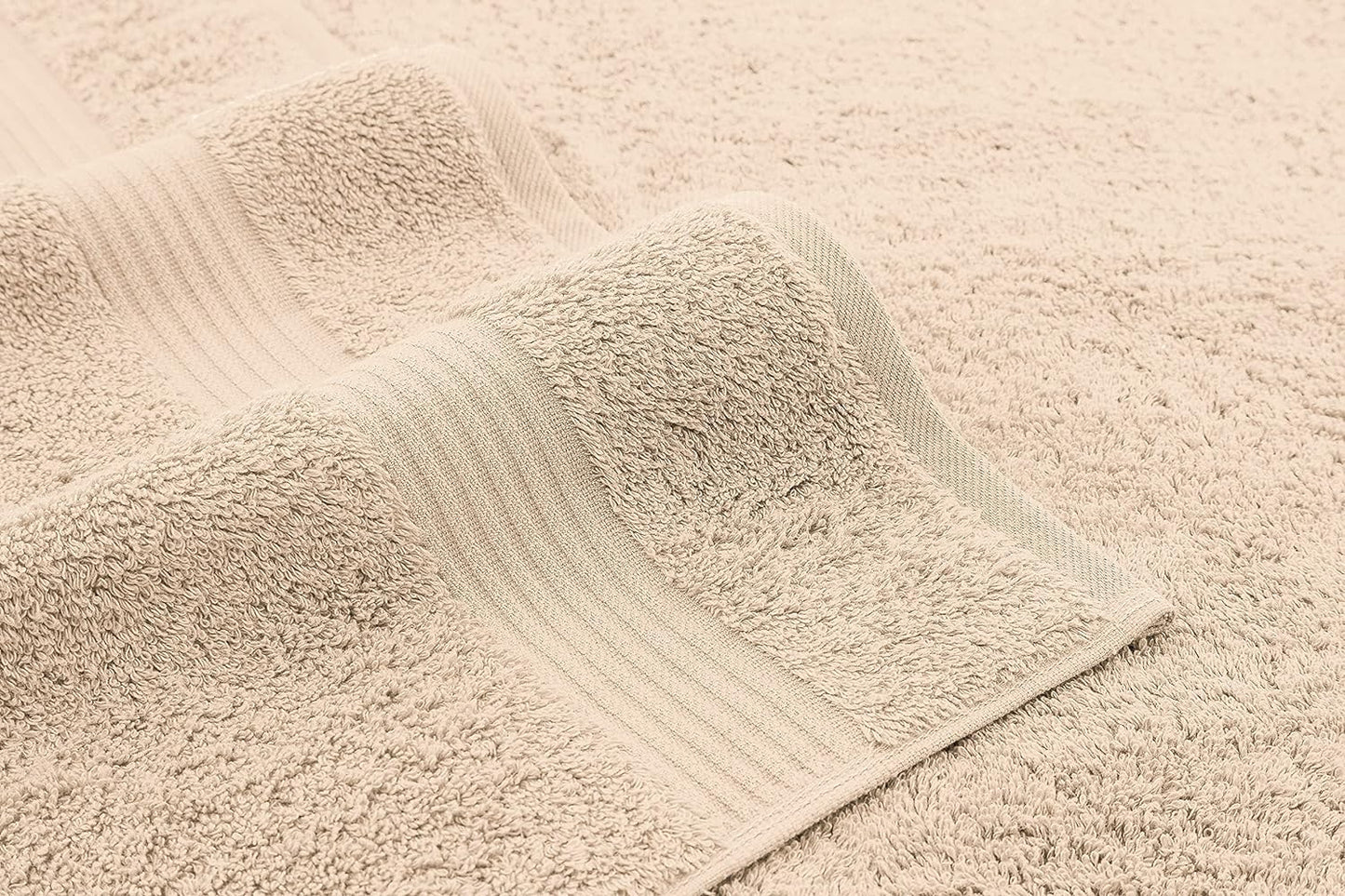 American Veteran Towel, Hand Towels for Bathroom Set of 4, 100% Cotton Turkish Hand Towel Sets, Soft Hand Face Towels, Beige Hand Towels