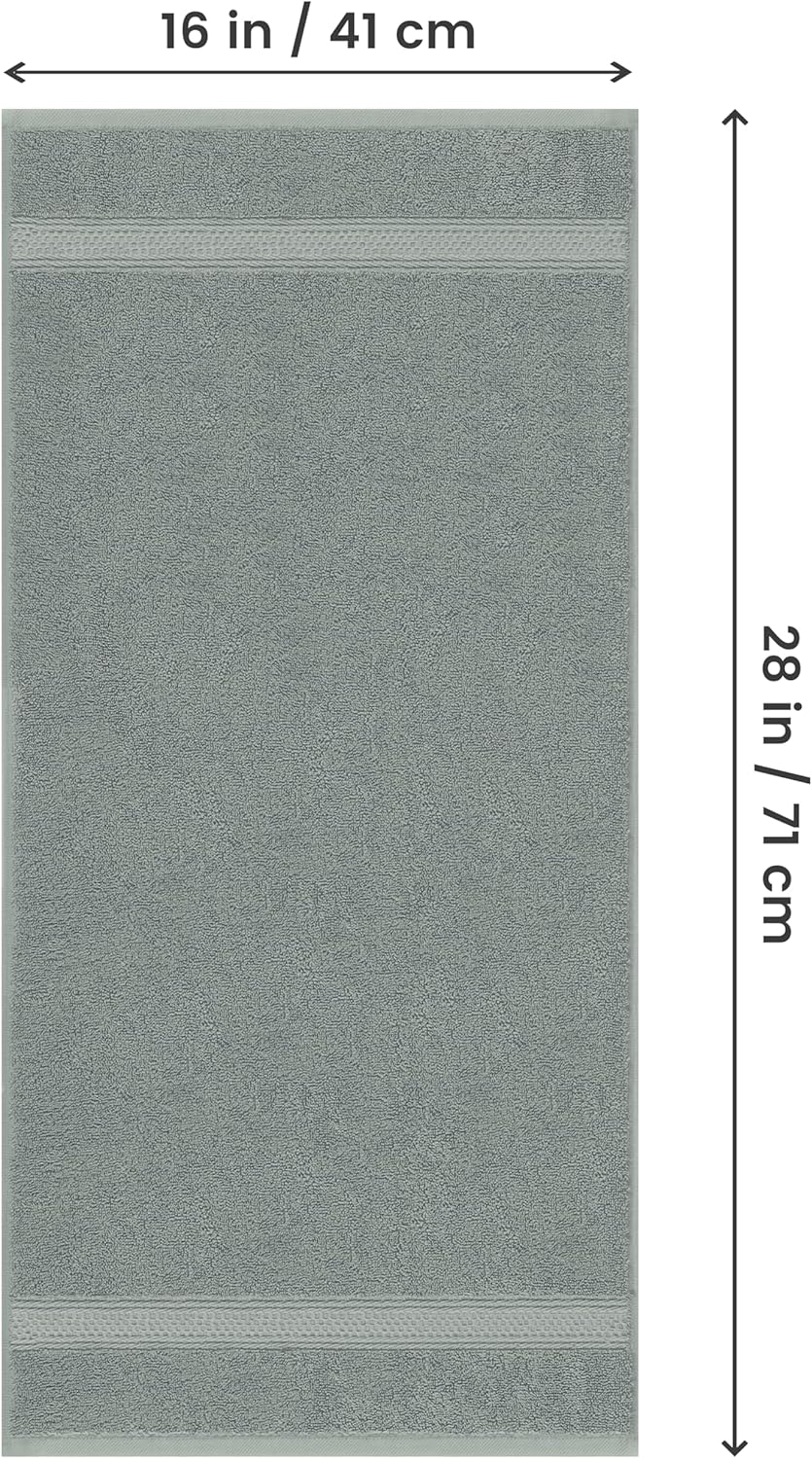 Utopia Towels 6 Pack Premium Hand Towels Set, 16 by 28 inches, 100% Ring Spun Cotton, Ultra Soft and Highly Absorbent 600GSM Towels for Bathroom, Gym, Shower, Hotel, and Spa, Cool Grey