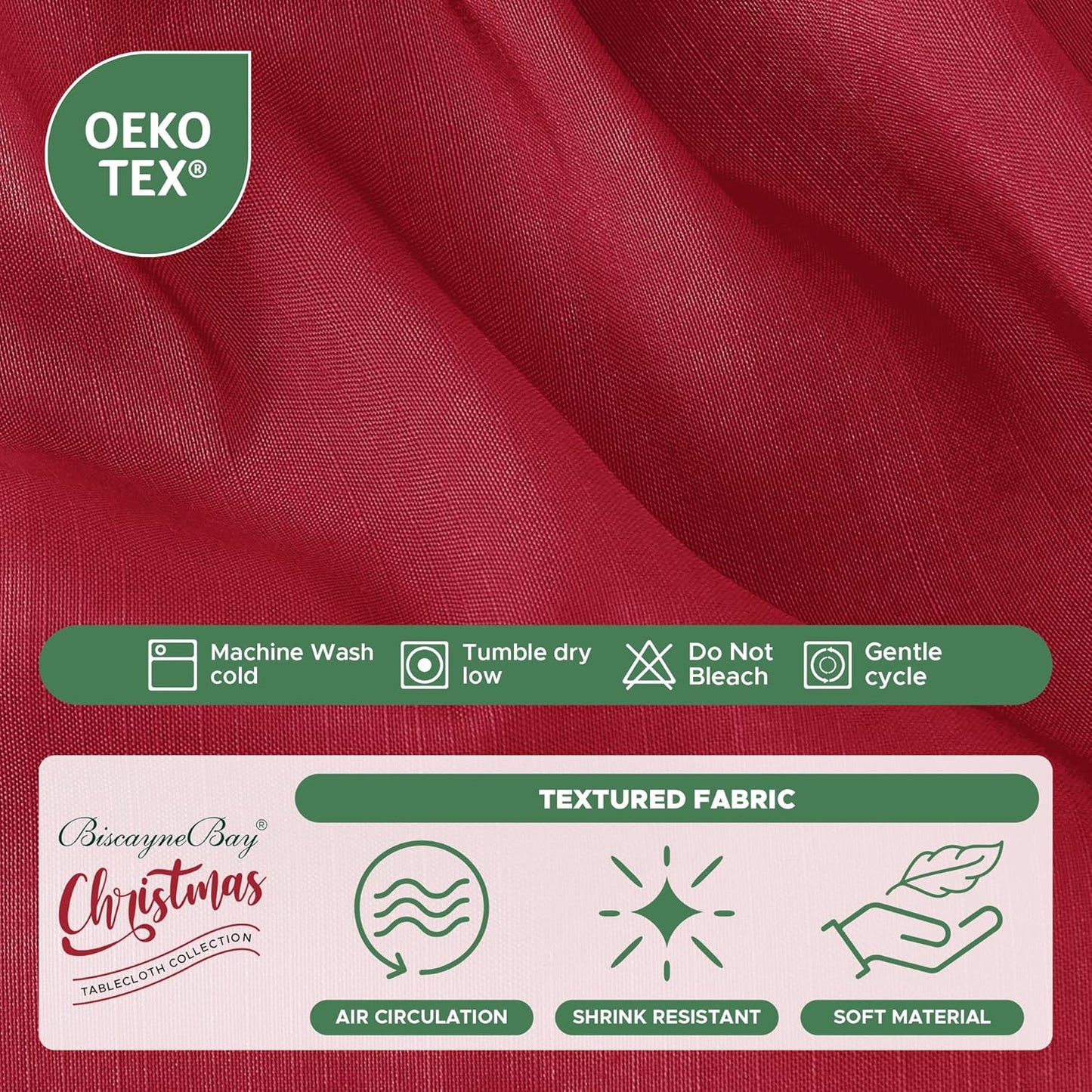 Biscaynebay Wrap Around Bed Skirts for Queen Beds 15" Drop, Red Adjustable Elastic Dust Ruffles Easy Fit Wrinkle & Fade Resistant Silky Luxurious Fabric Machine Washable
