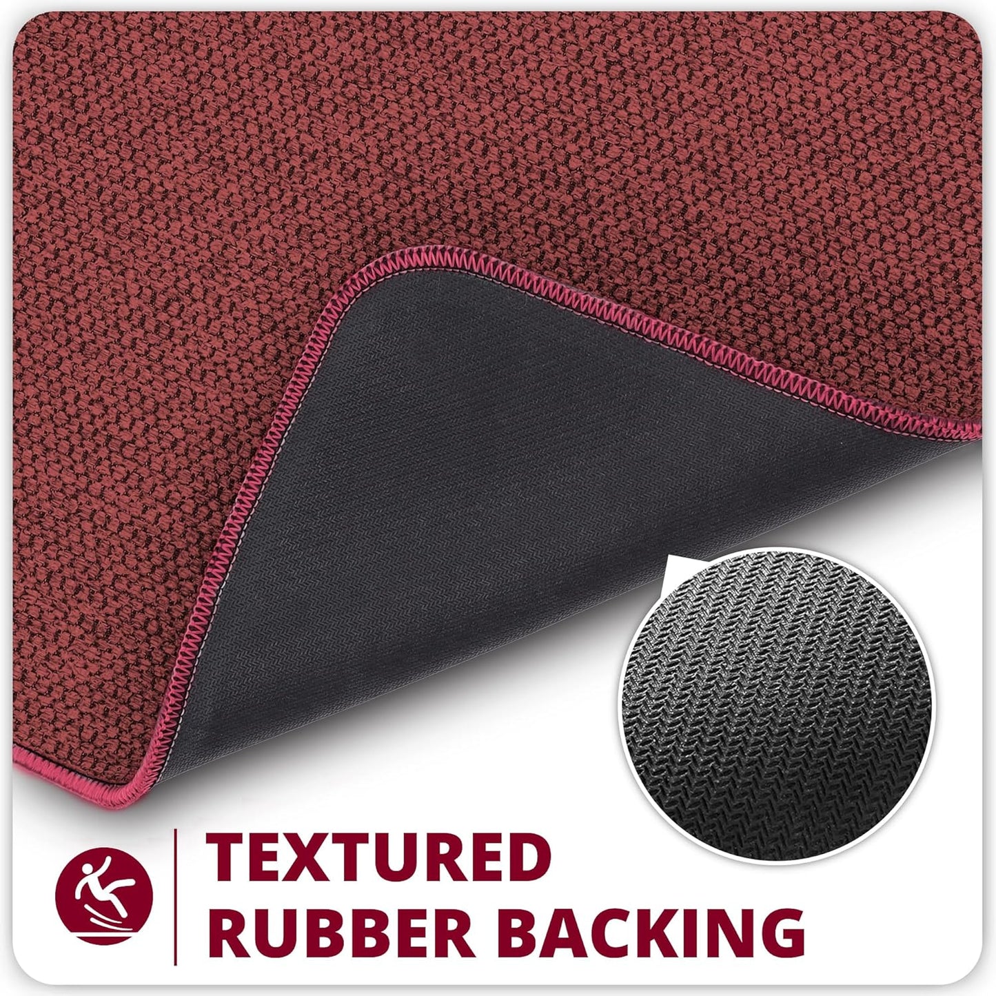 Christmas Bath Mat,Ultra Thin Bathroom Rugs,Bath Mats for Bathroom,No Slip Bath Rugs,Quick Dry,Machine Washable,Low Pile,Absorbent,Shower Outside,Sink,Home Decor Accessories.Red,1'5"x2'3"(2 Pack)