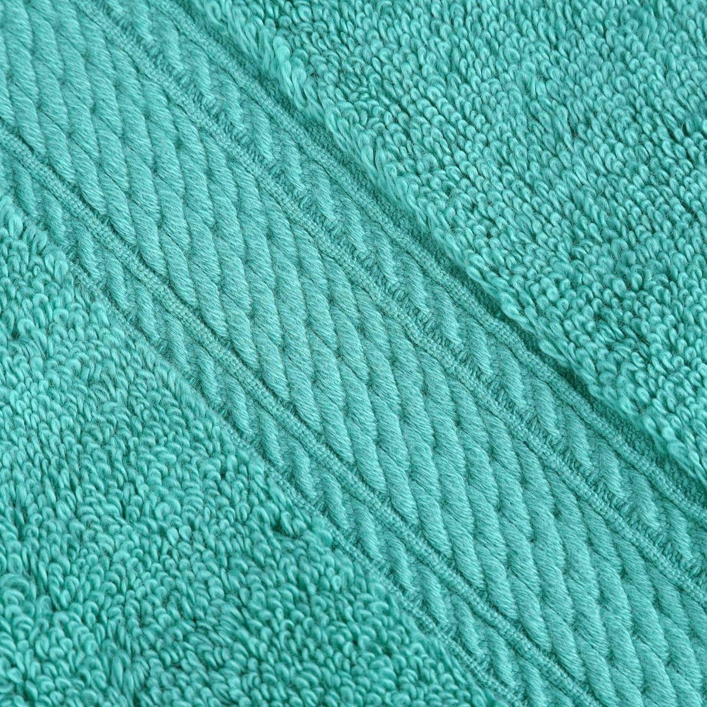 Superior Egyptian Cotton Pile 8 Piece Towel Set, Includes 2 Bath, 2 Hand, 4 Face Towels/Washcloths, Ultra Soft Luxury Towels, Thick Plush Essentials, Guest Bath, Spa, Hotel Bathroom, Turquoise