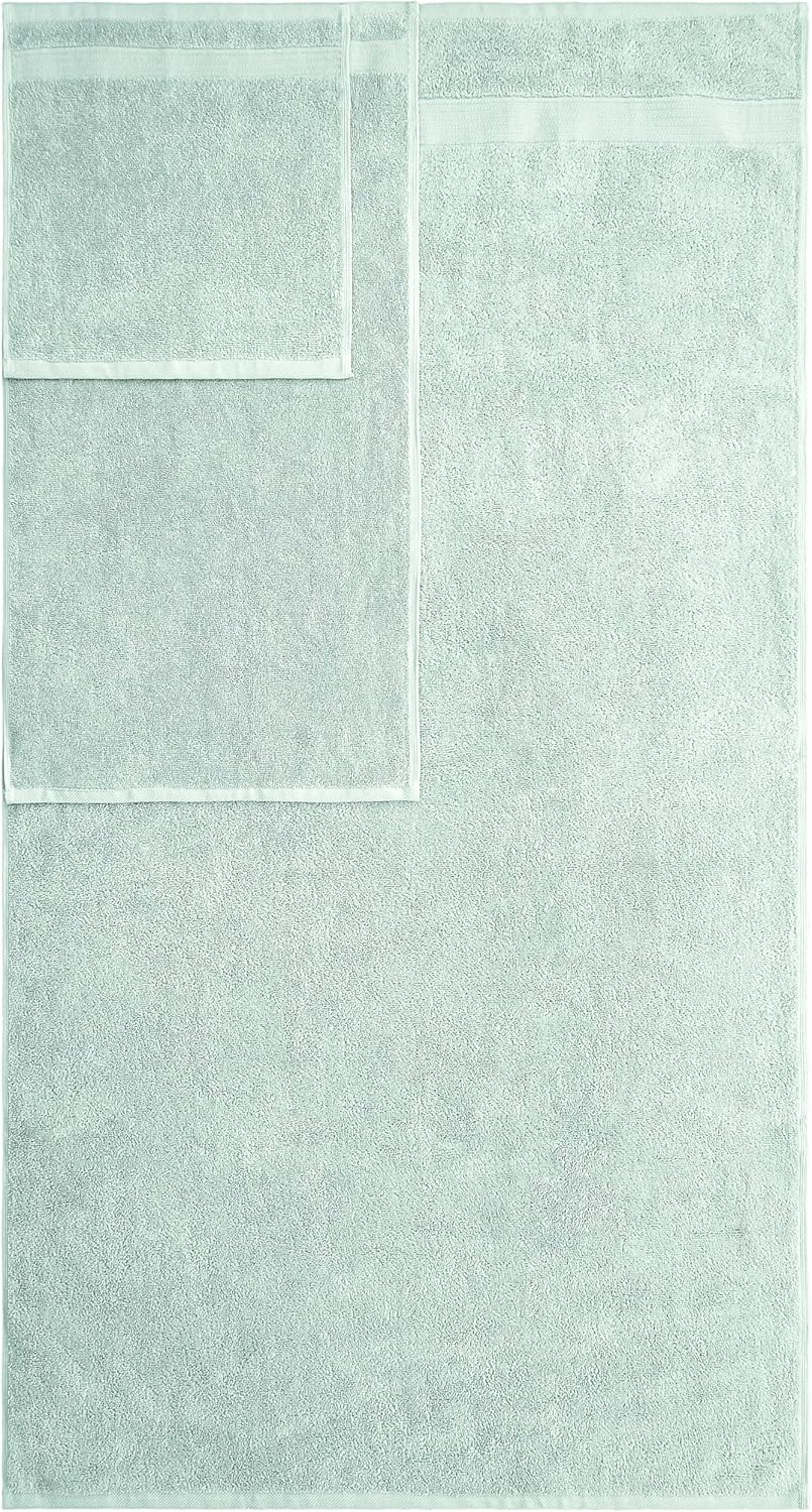 American Veteran Towel, 6 Piece Towel Set for Bathroom, 100% Cotton Turkish Bathroom Towels, 2 Bath Towels 2 Hand Towels 2 Washcloths, Mint