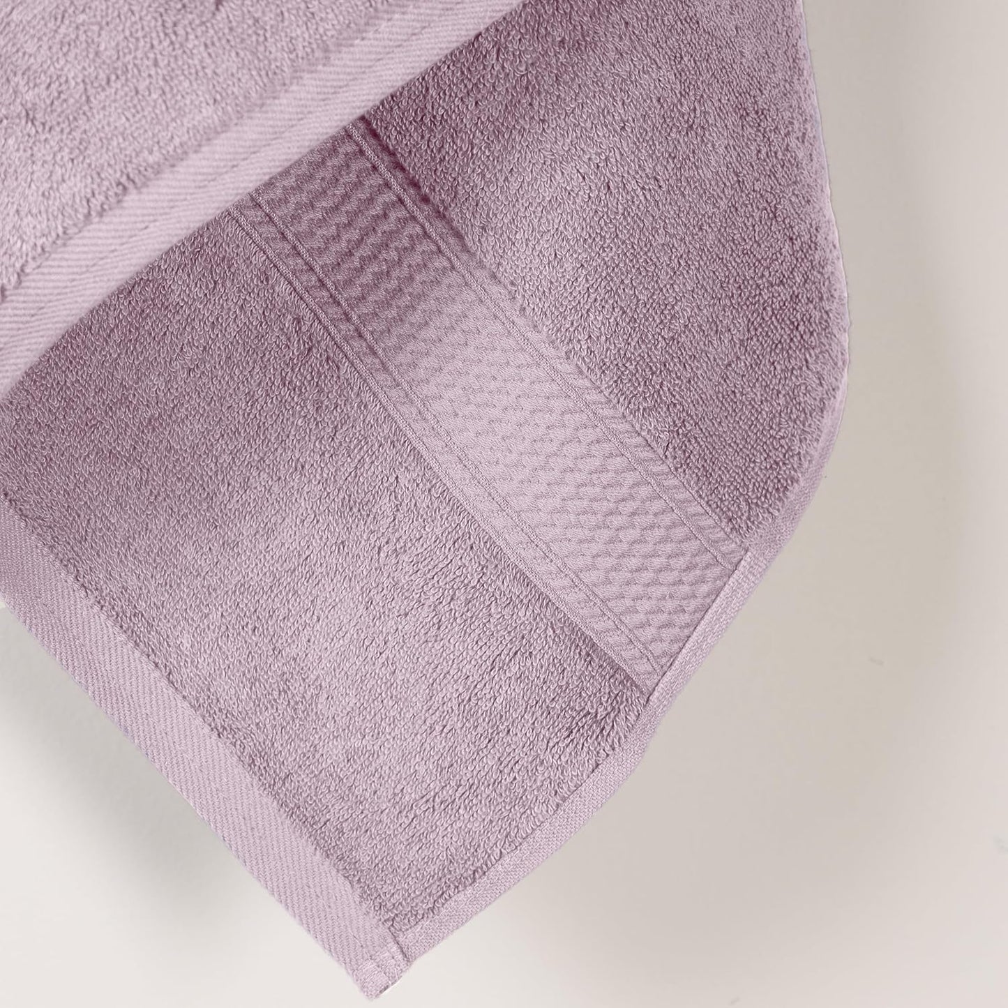 Superior Egyptian Cotton Pile Bath Towel Set of 2, Ultra Soft Luxury Towels, Thick Plush Essentials, Absorbent Heavyweight, Guest Bath, Hotel, Spa, Home Bathroom, Shower Basics, Purple