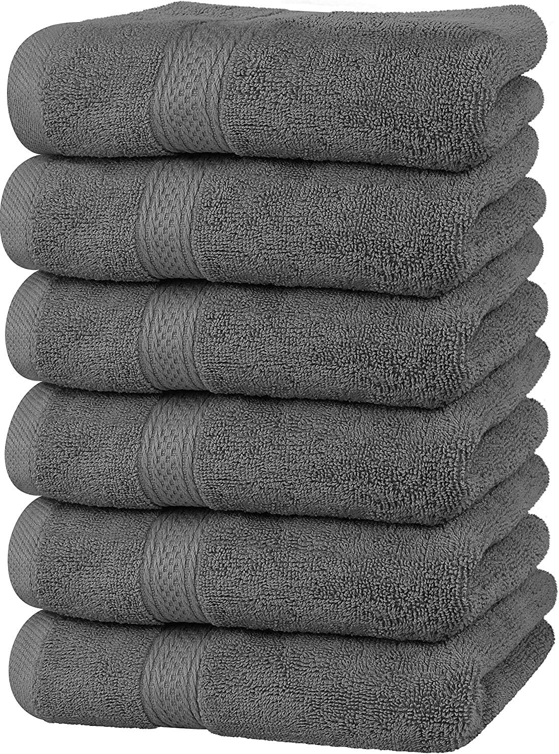 Utopia Towels 72 Pack Premium Hand Towels Set, 16 by 28 inches, 100% Ring Spun Cotton, Ultra Soft and Highly Absorbent 600GSM Towels for Bathroom, Gym, Shower, Hotel, and Spa, Grey