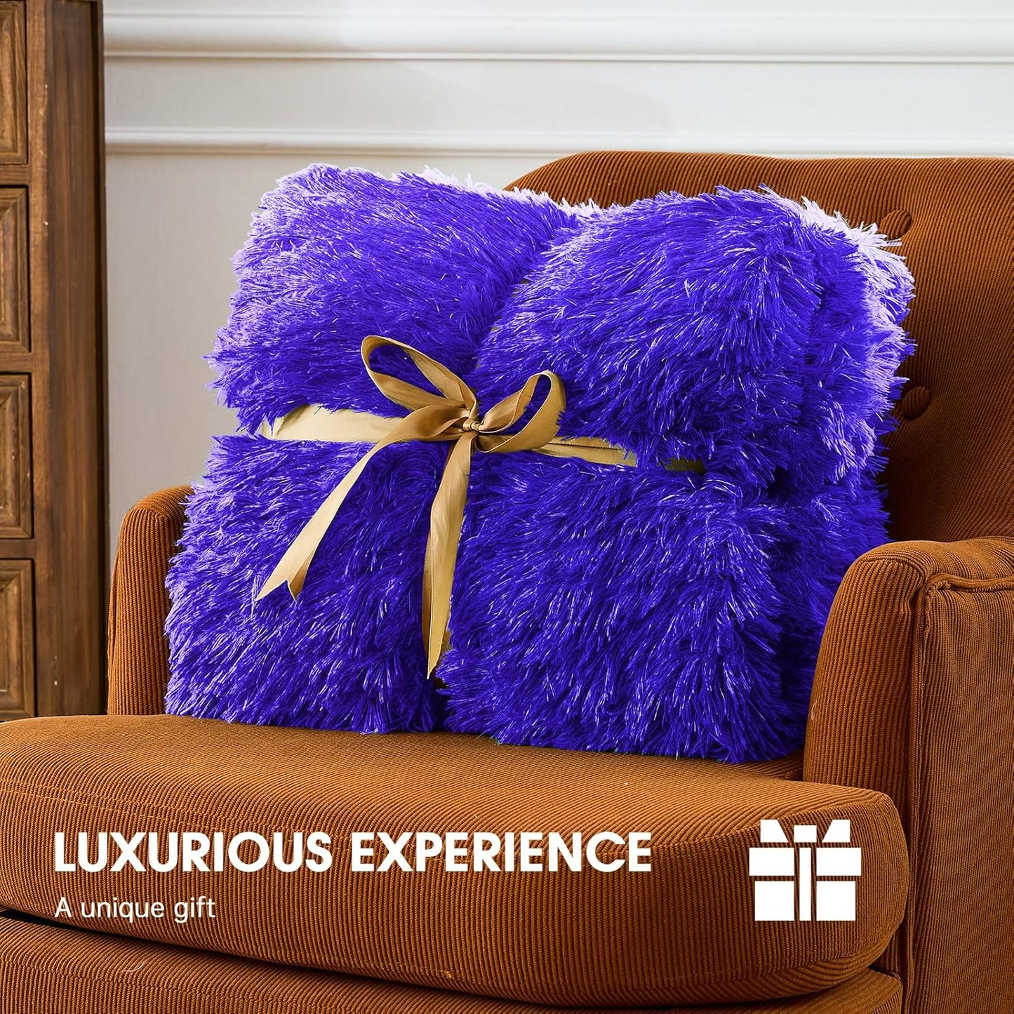 Heated Electric Blanket Throw,Warm Winter Birthday Gifts for Women Her Grandma-Faux Fur with Soft Sherpa,10 Heat Settings,5 Time Settings with Fast Heating, 50x60, Sunset Purple