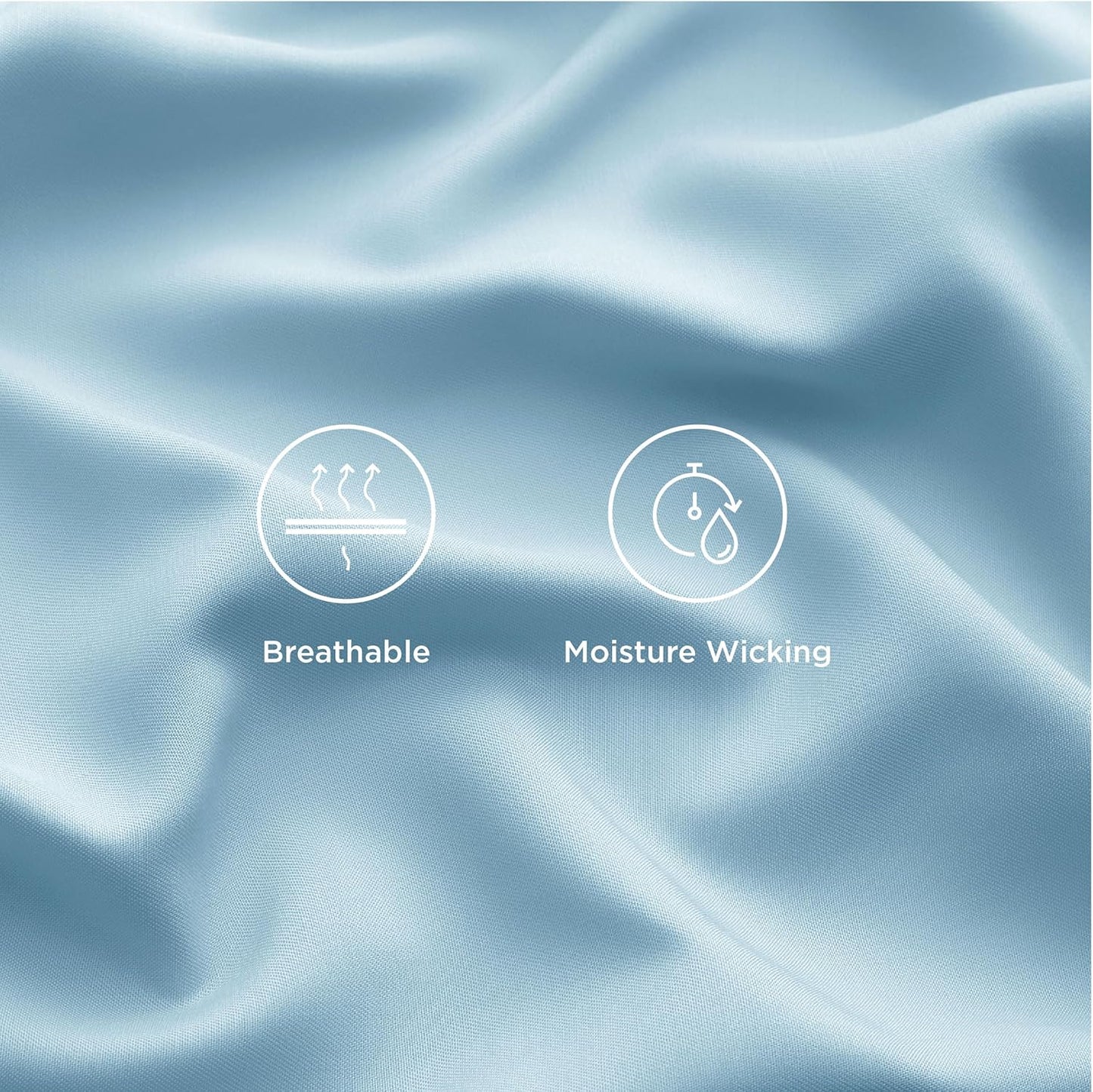Bedsure Cooling Sheets Twin, Rayon Derived from Bamboo, Breathable & Soft Twin Sheets Set, Deep Pocket Up to 16 Inches, Hotel Luxury Silky Bedding for Hot Sleepers, Aqua