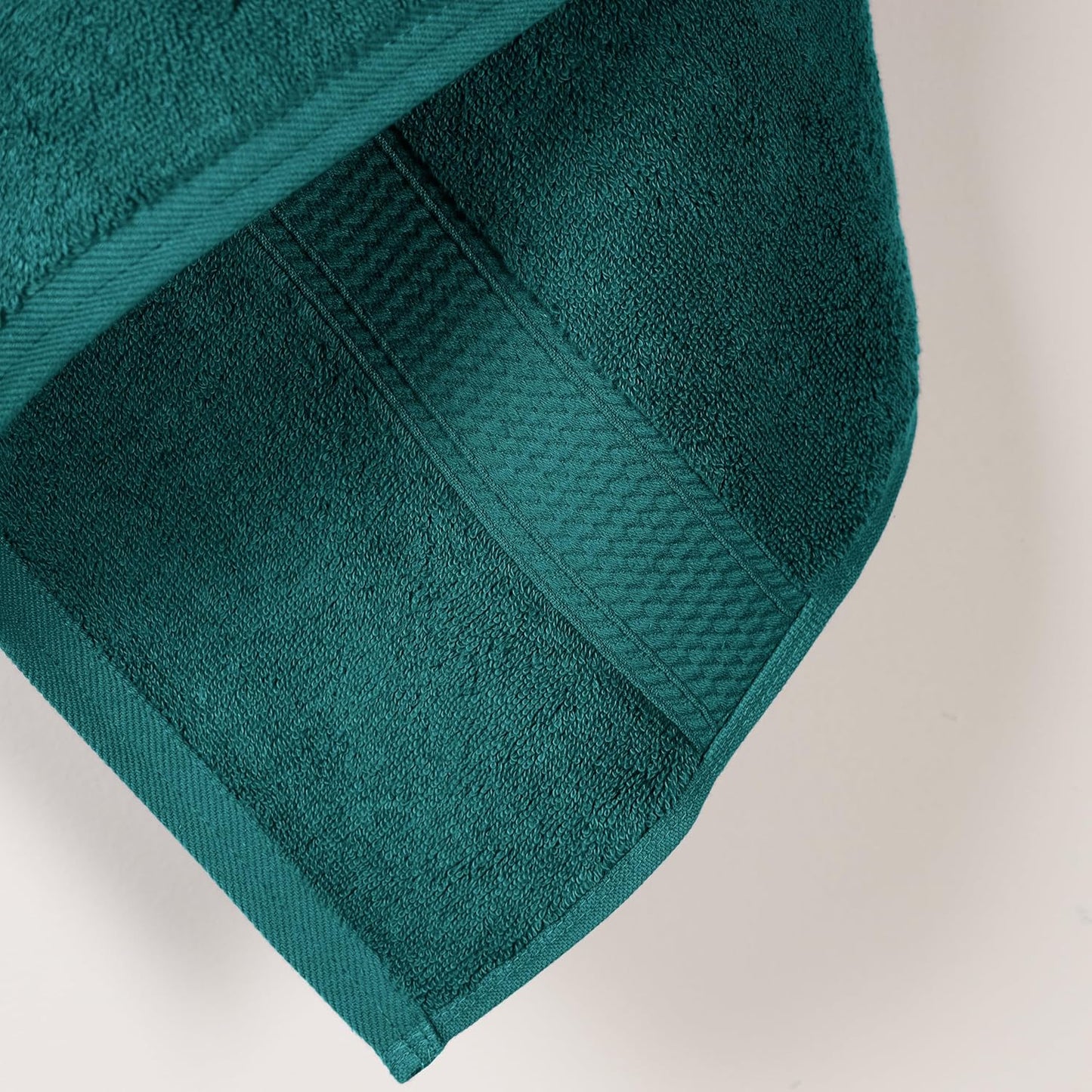Superior Egyptian Cotton Pile Bath Towel Set of 2, Ultra Soft Luxury Towels, Thick Plush Essentials, Absorbent Heavyweight, Guest Bath, Hotel, Spa, Home Bathroom, Shower Basics, Teal